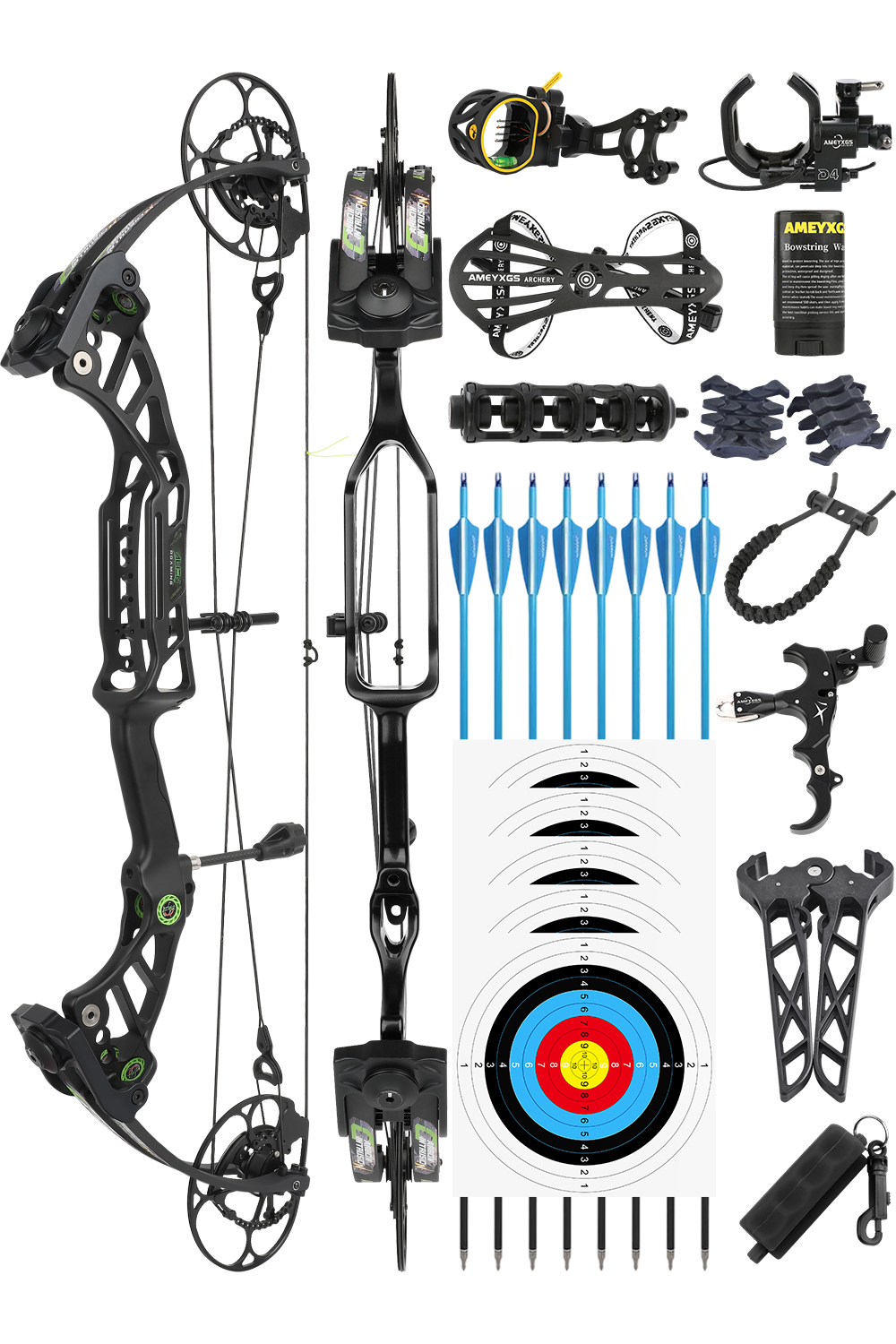 Alien 40-75Lbs Aluminum Alloy CNC Hunting Compound Bow Set