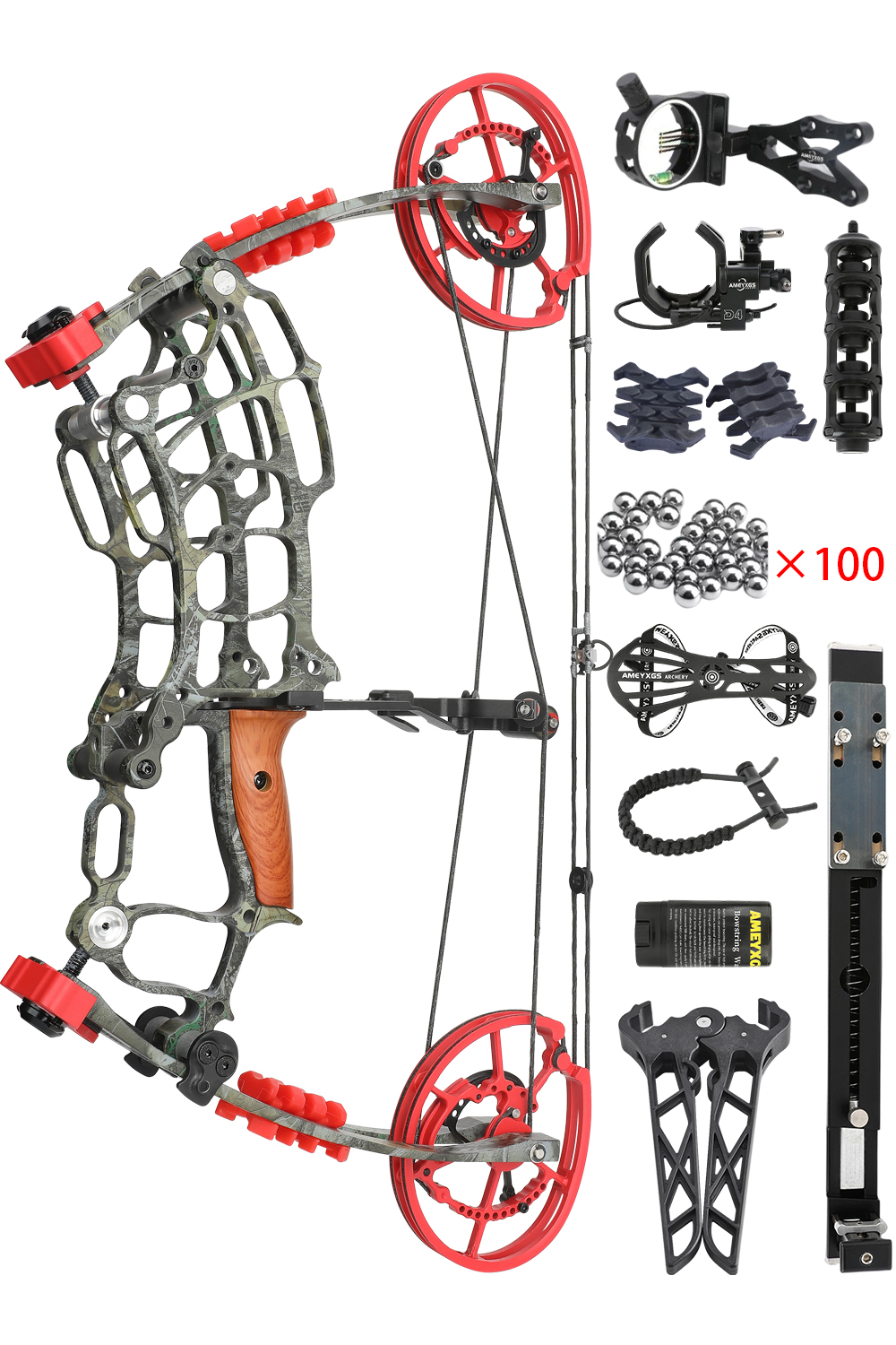 Villain 30-70Lbs CNC Ball Bearing Dual-Purpose Compound Bow Set