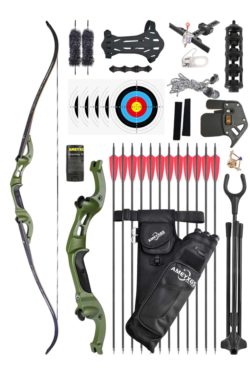 Junxing H3 25-60Lbs Aluminum Alloy Hunting Recurve Bow Set