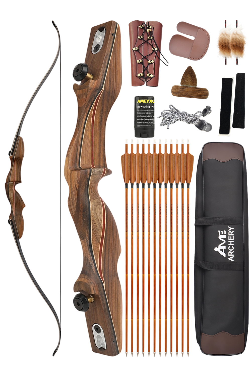 Kaimei 30-60lbs ILF Takedown Recurve Bow 30-60lbs for Hunting