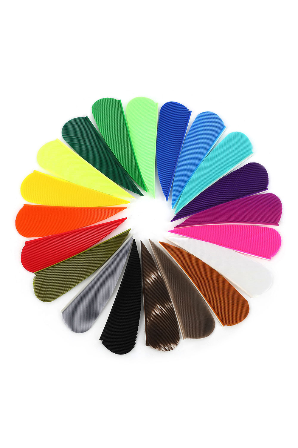 2 Inch Heart Shape Real Feather Archery Fletching-50Pcs