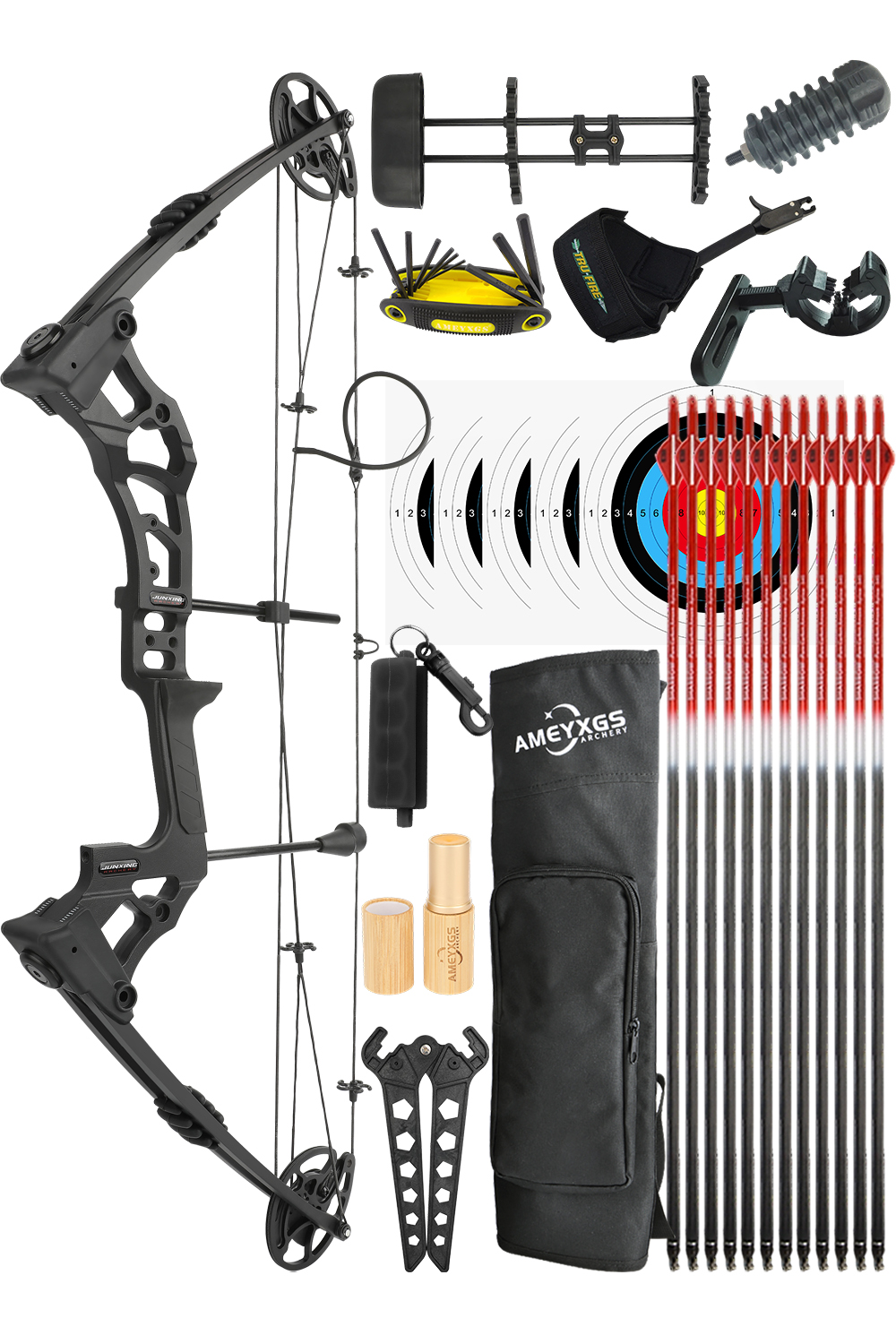 Junxing M121A 0-70Lbs Aluminum Alloy Hunting Compound Bow Set