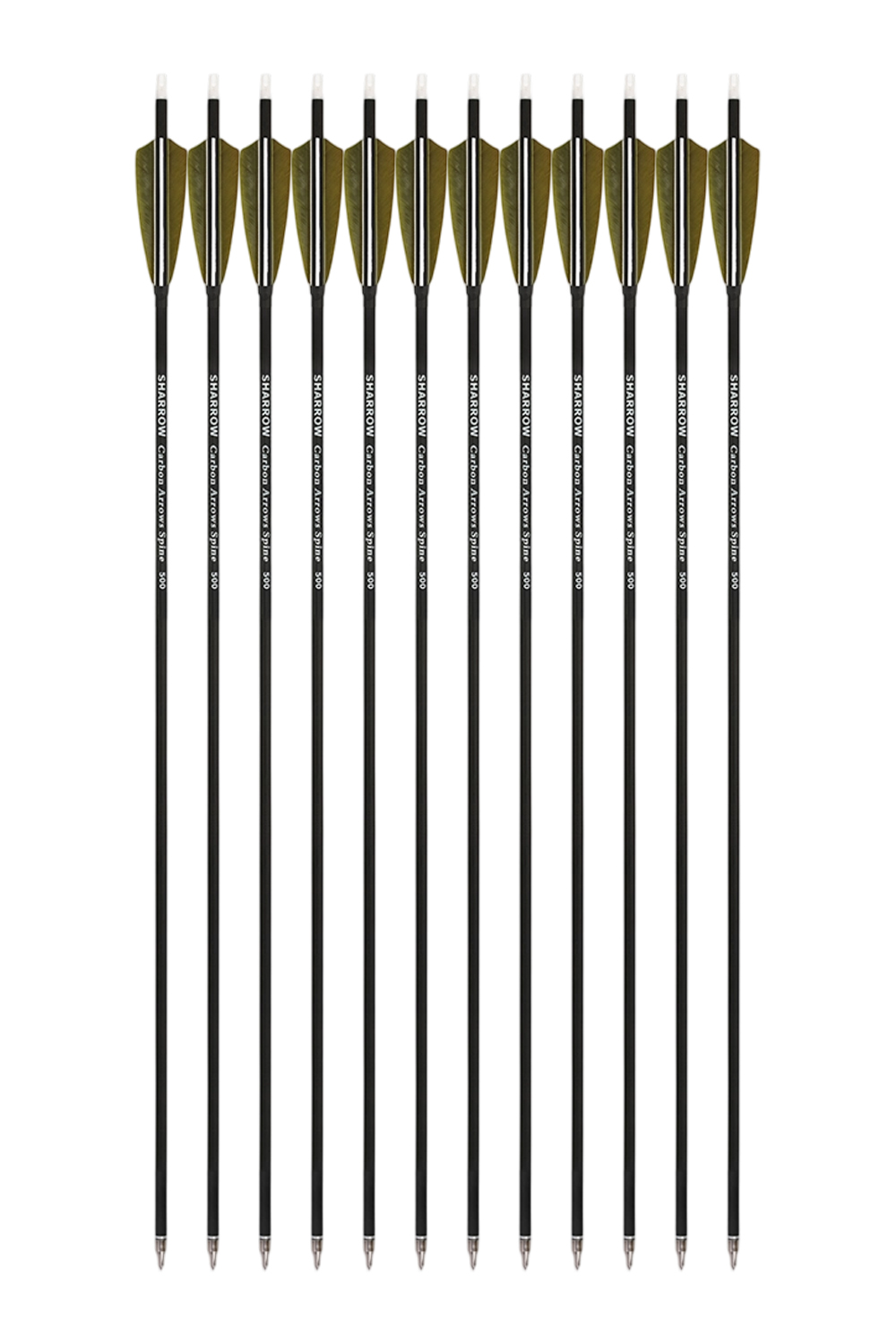 Sharrow 30 inch Real Feather 500 Spine Hunting Carbon Arrows
