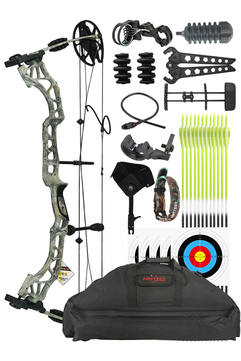 Kaimei Qin 35-70Lbs Archery Hunting Compound Bow Set