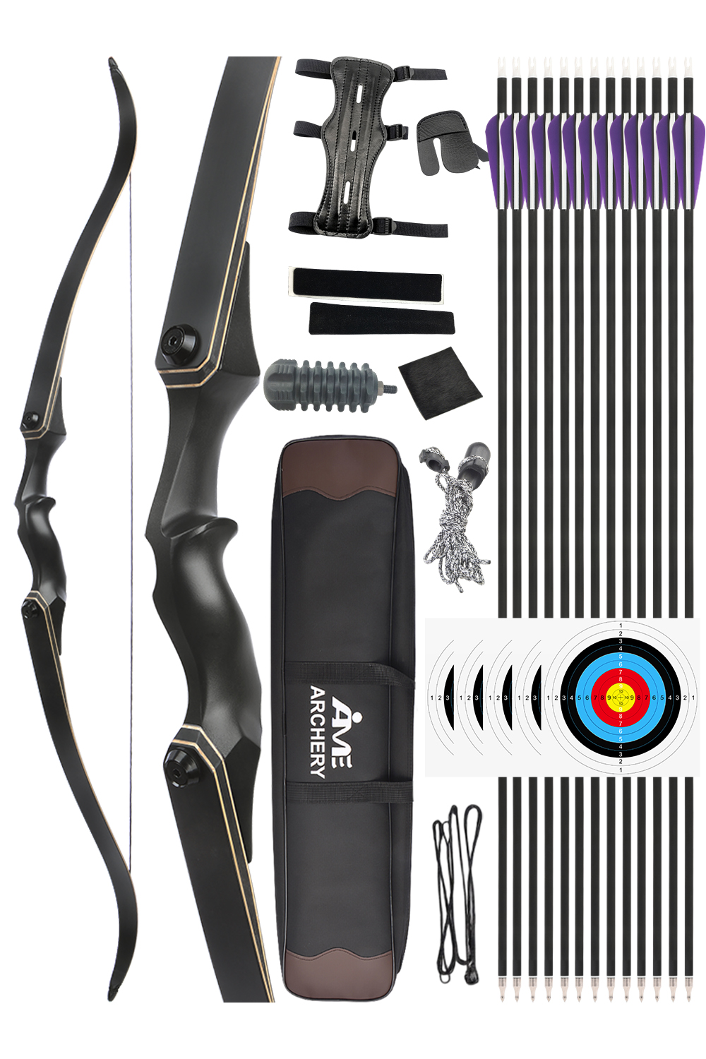 Junxing F171A 25-60Lbs ILF Takedown Hunting Recurve Bow Set