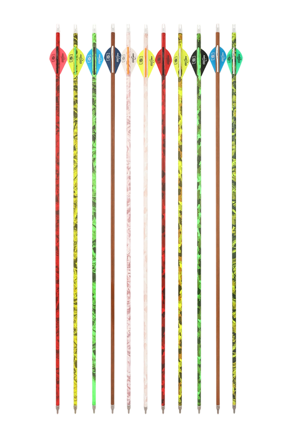 Ameyxgs Camo Carbon Arrows 500 Spine for Compound & Recurve Bows
