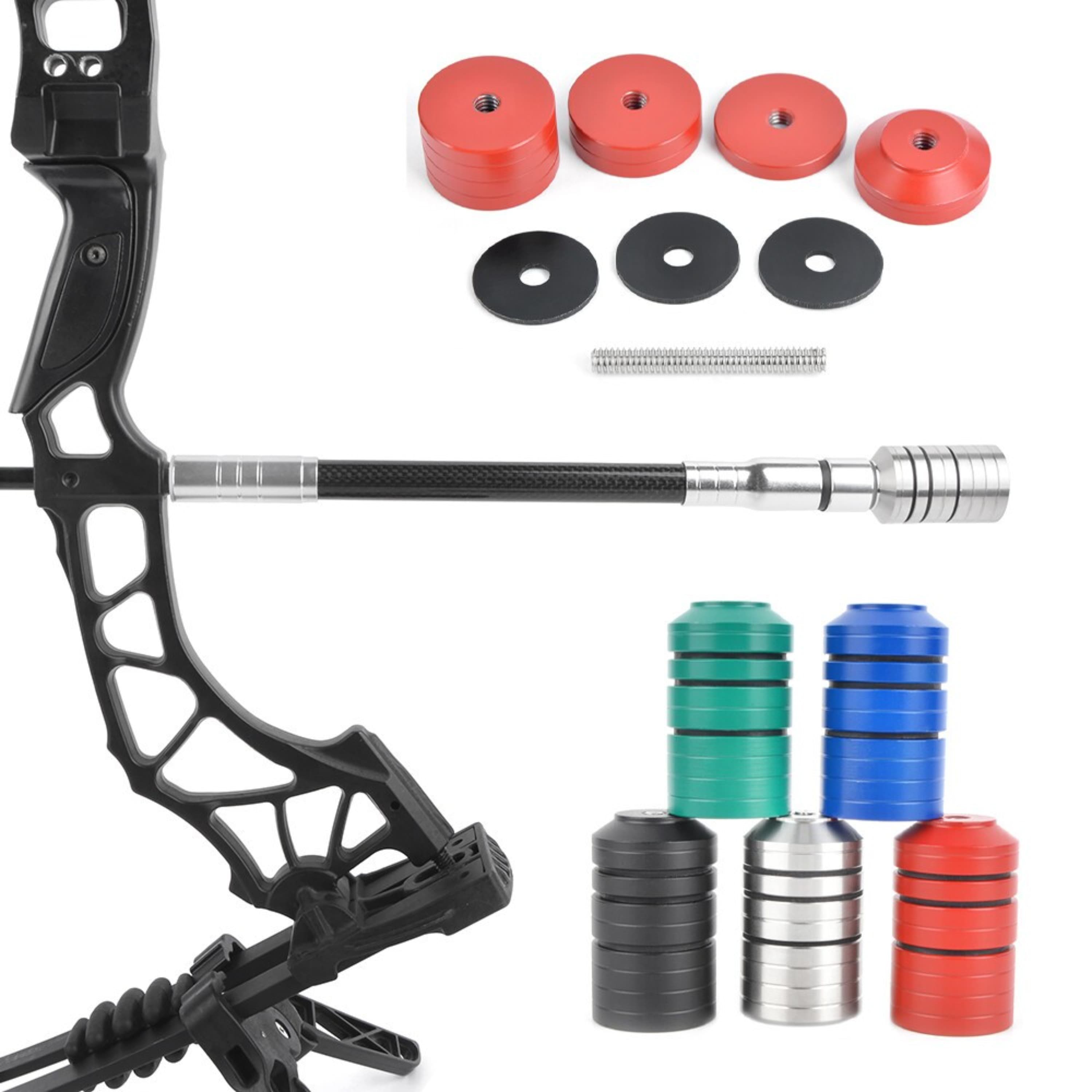 Archery Stabilizer Weight Set with 1oz, 2oz & 4oz Stainless Steel Weights