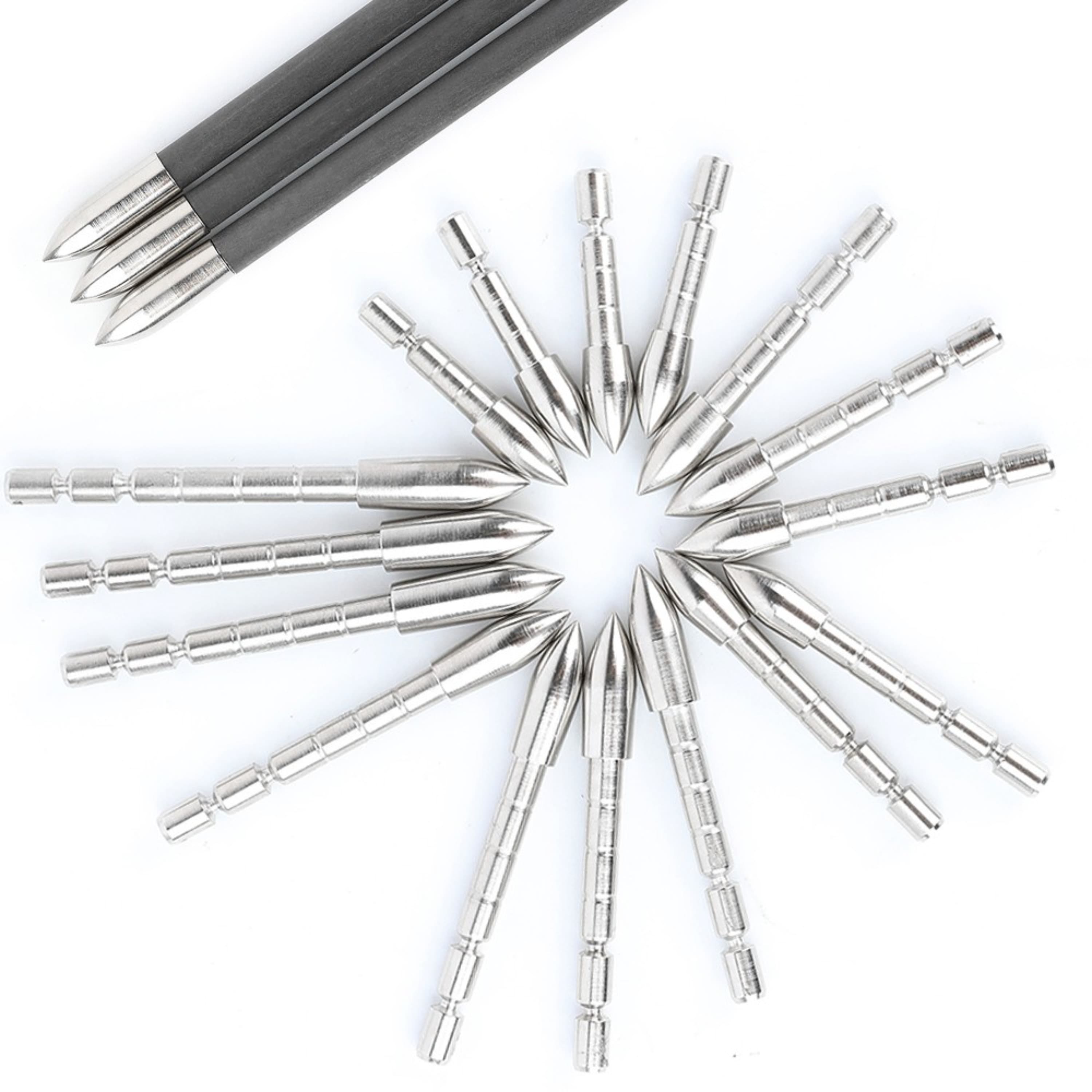 12Pcs Ameyxgs Archery Arrowheads Stainless Steel Hunting Arrowheads