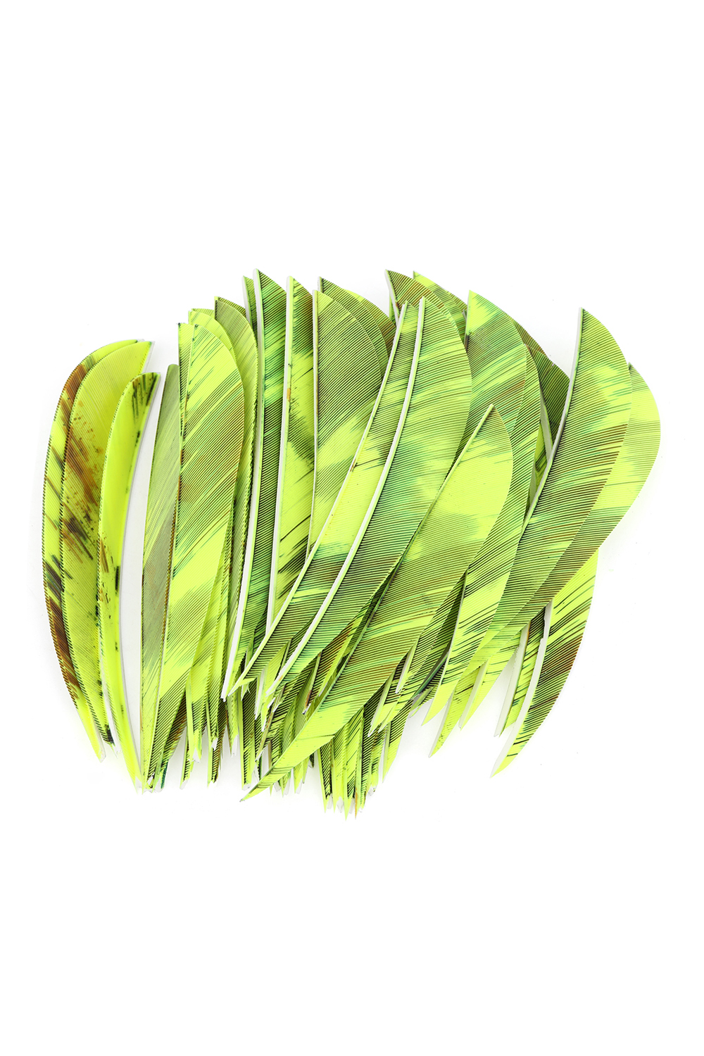 4/5" Teardrop Flame Real Feathers Archery Arrow Fletching - 50Pcs