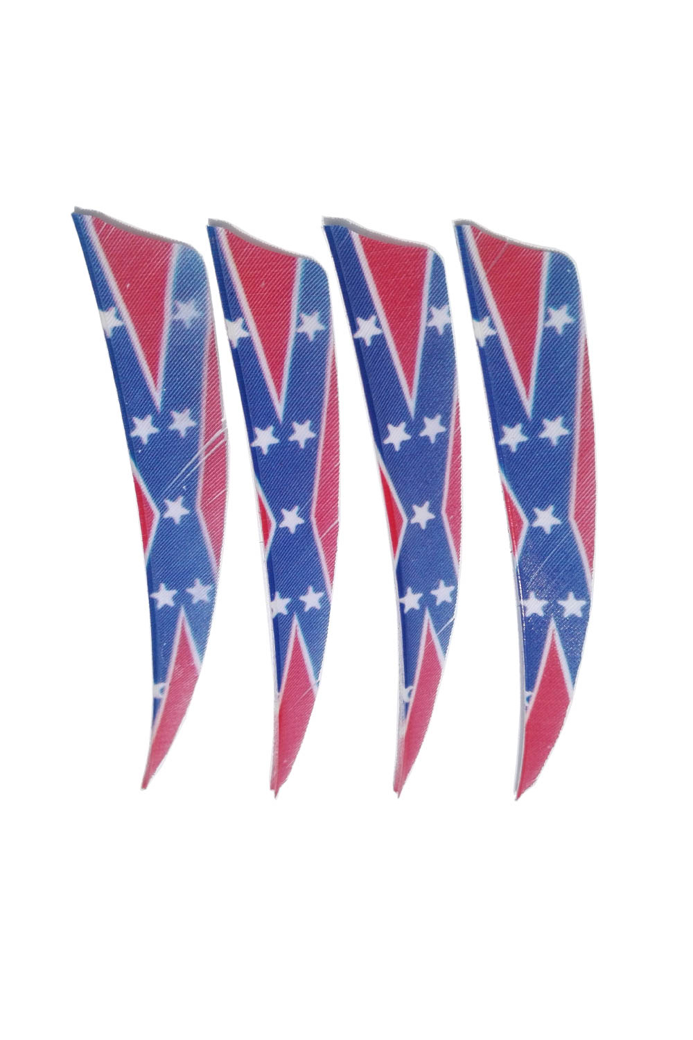 Lokearchery 4 inch Shield Cut Printed Arrow Feathers - 50 Pack