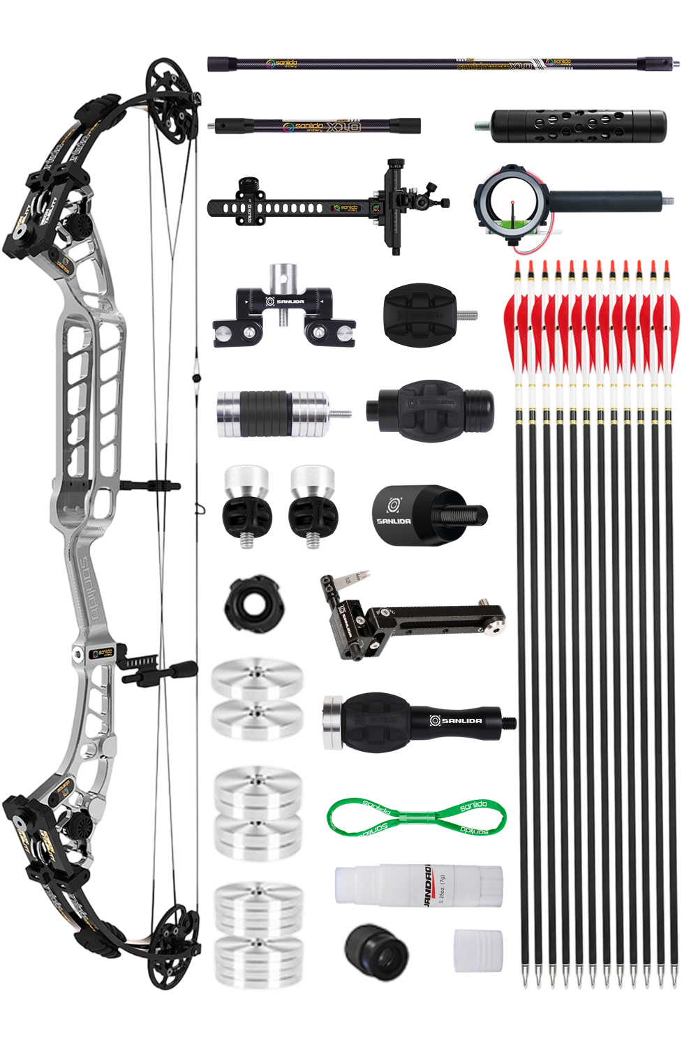 Sanlida 40″ ATA Hero 10 ΙΙ 30-70Lbs Target Compound Bow Kit