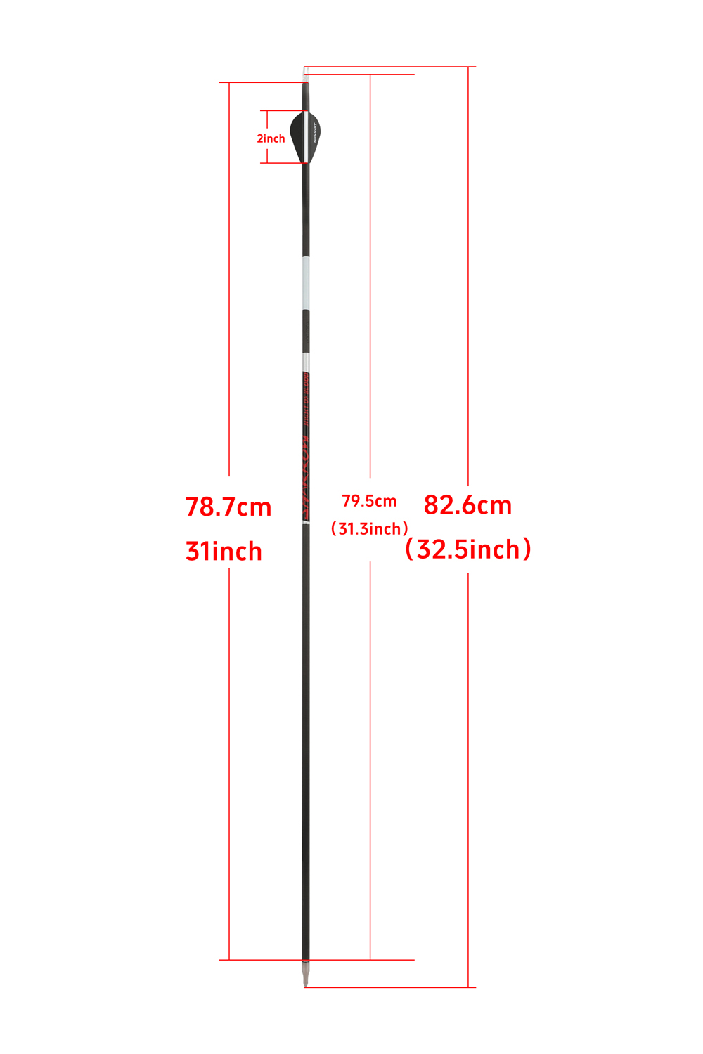 Sharrow 32" Blazer Feathered Pure Carbon Arrows-Lokearchery