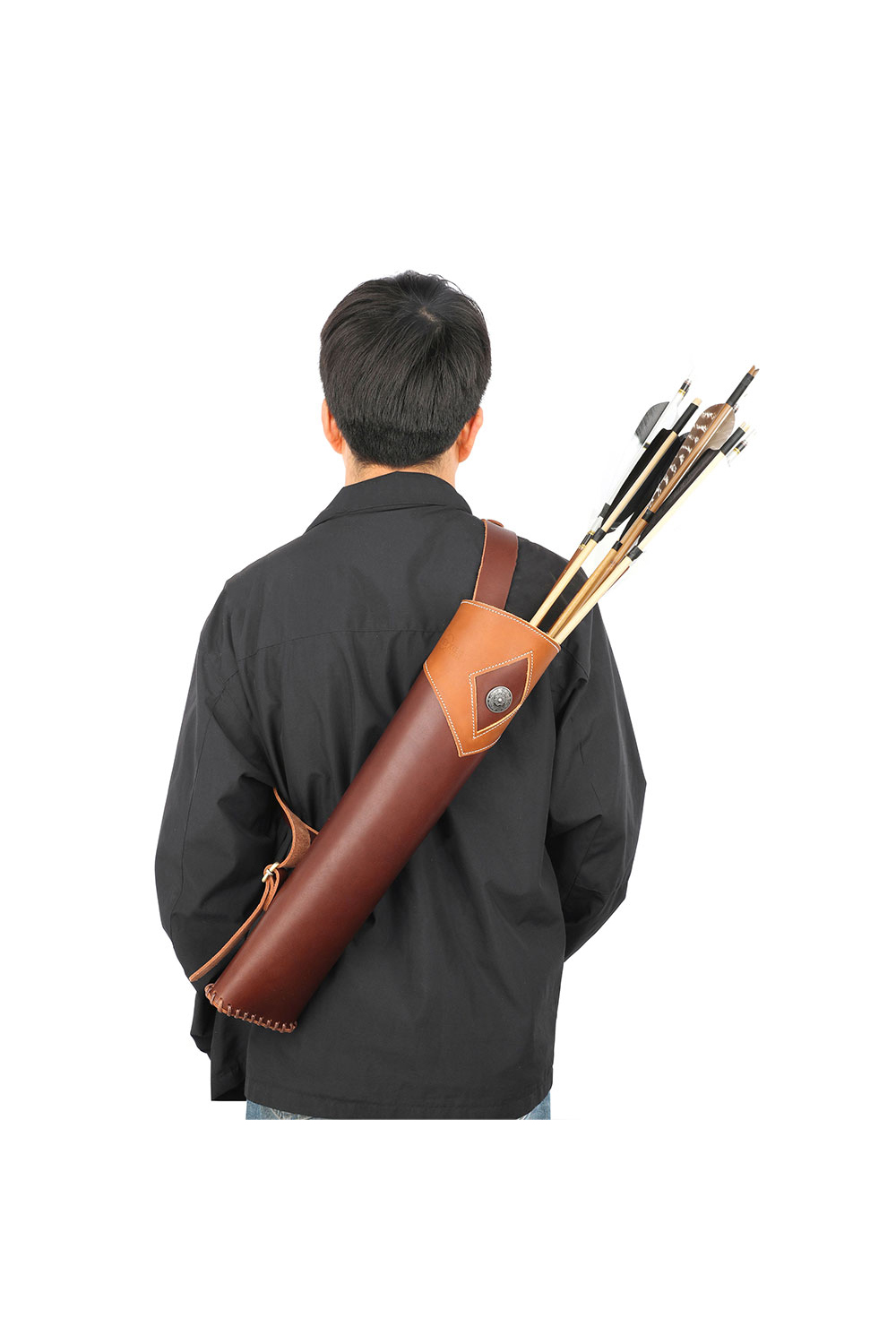 Traditional Genuine Leather Handmade Archery Large Capacity Quiver-Lokearchery