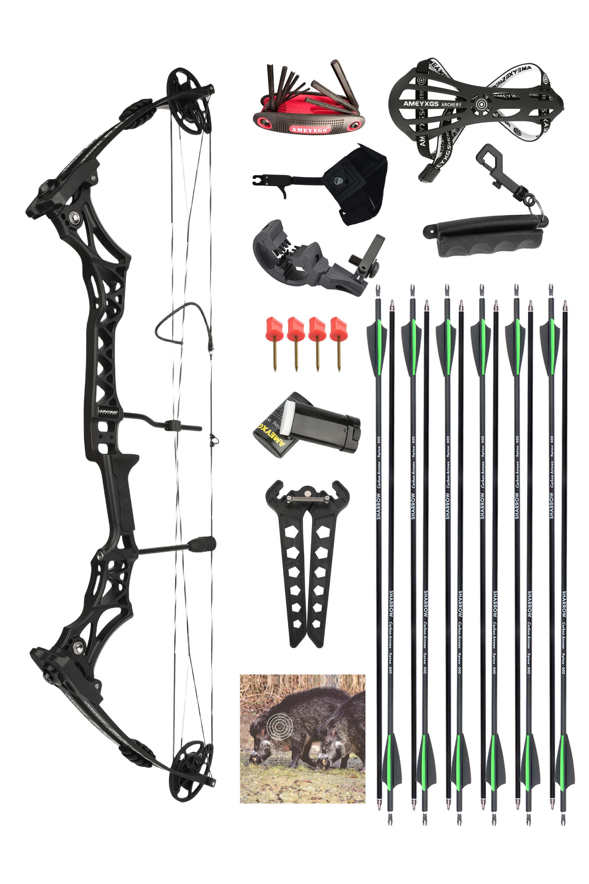 Compound Bow with Release Aid Stand Tools Multi-color