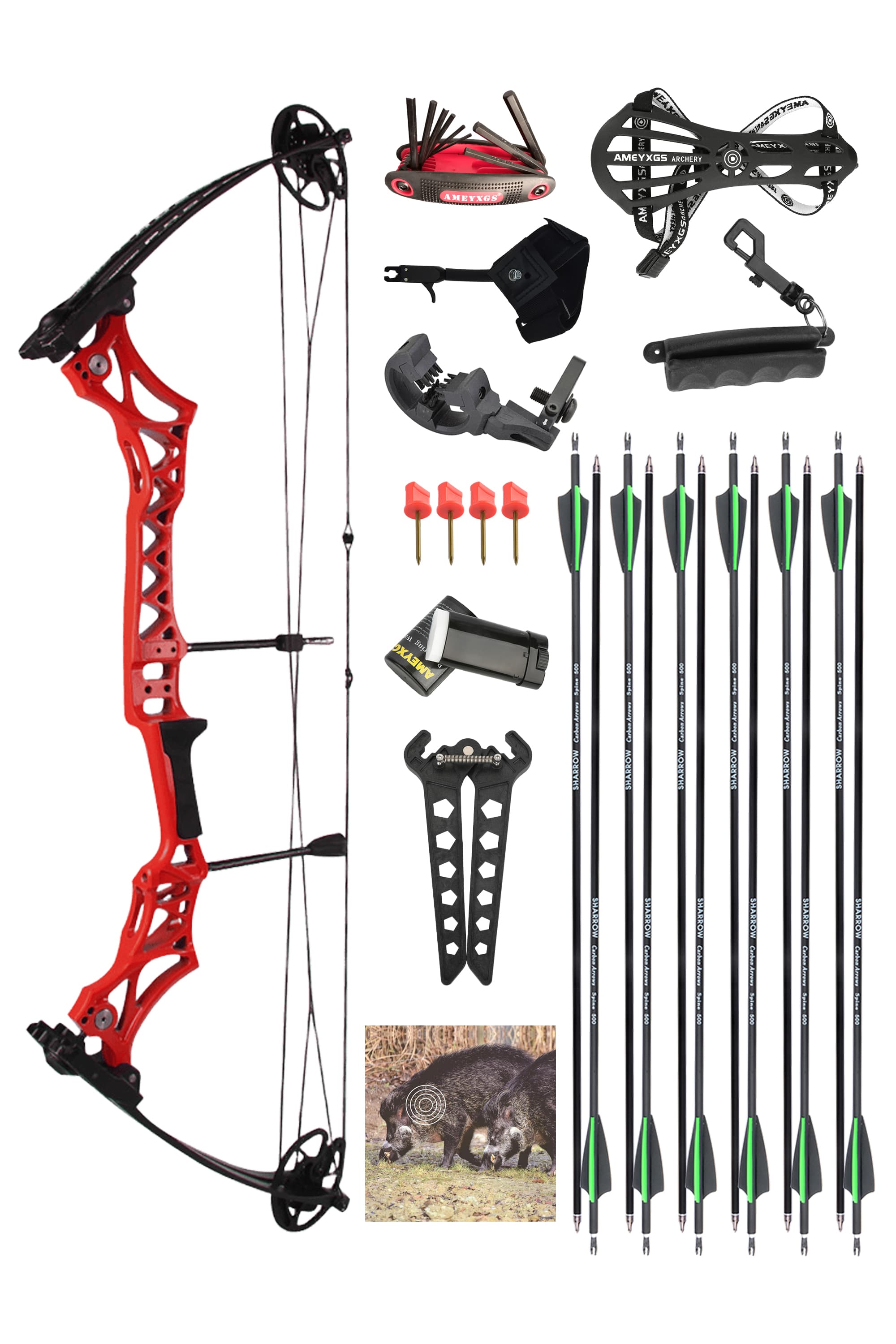 Compound Bow with Release Aid Stand Tools Multi-color