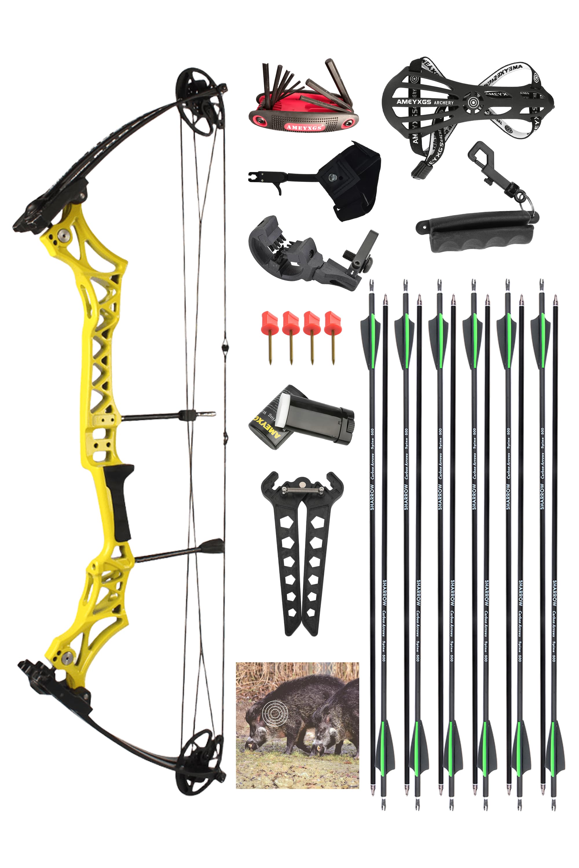 Compound Bow with Release Aid Stand Tools Multi-color