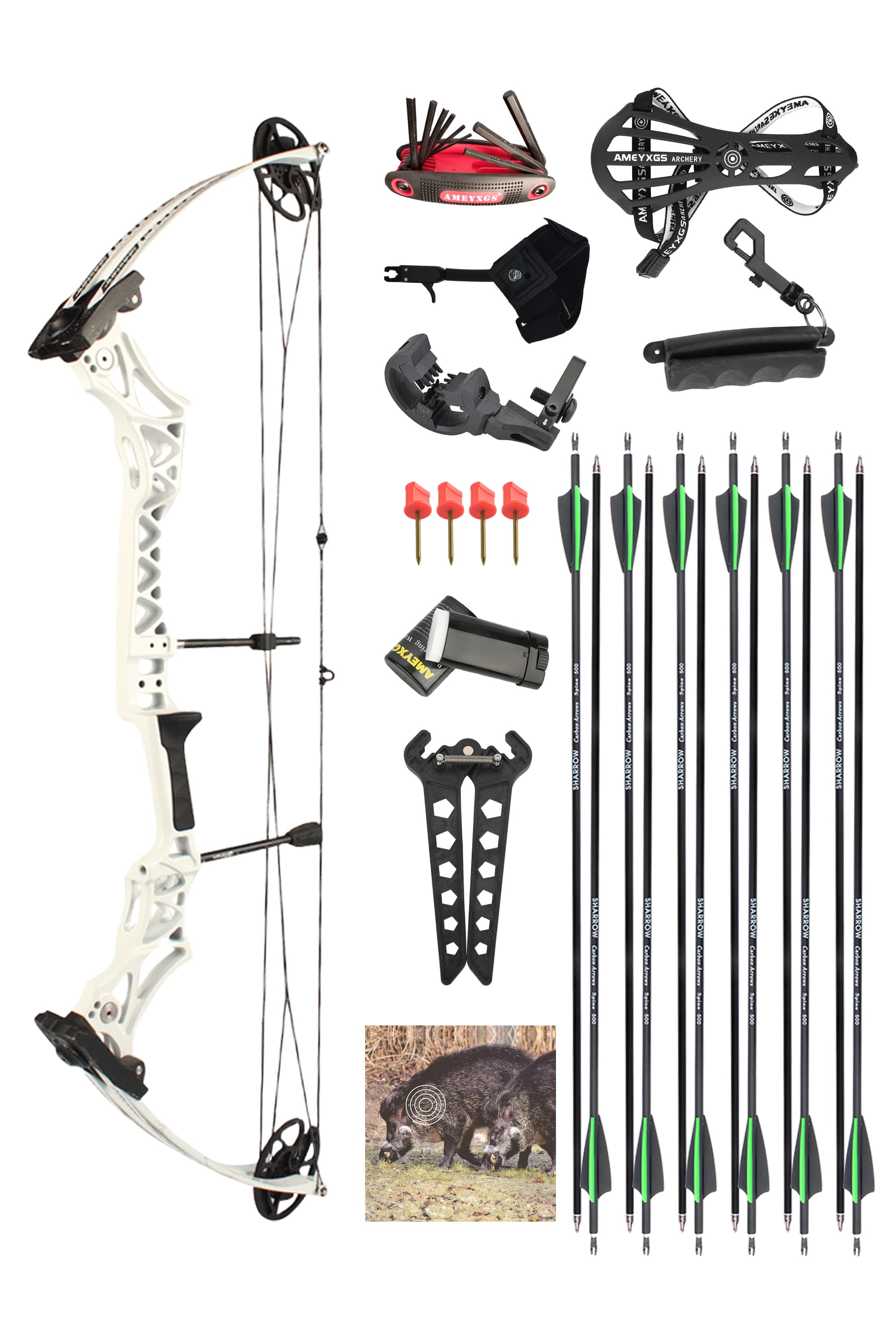 Compound Bow with Release Aid Stand Tools Multi-color