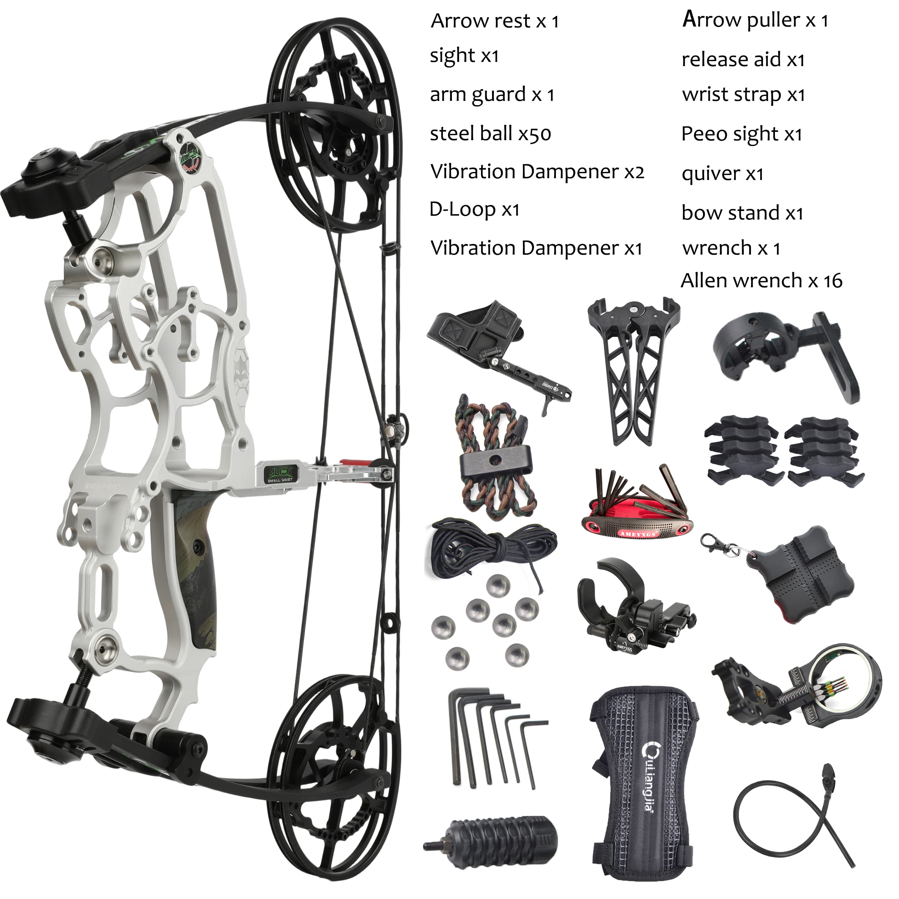 Draw Weight 30-70LBS Dual Use Compound Bow Set Shooting archery 