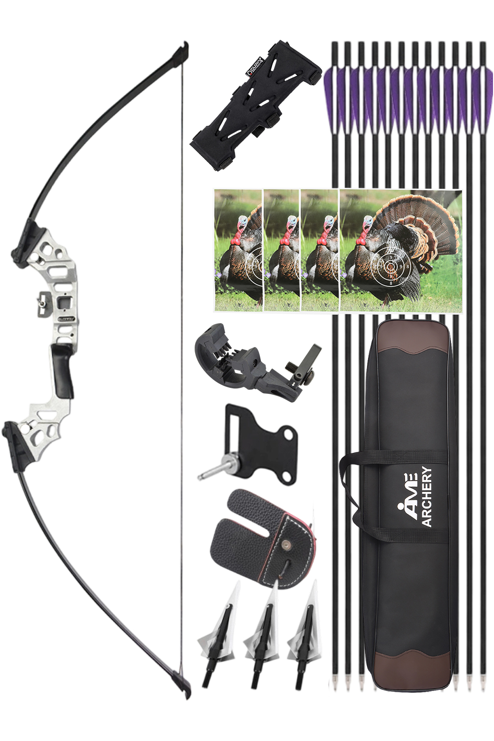 Lokearchery 30-40Lbs Takedown CNC Alloy Hunting Recurve Bow Set