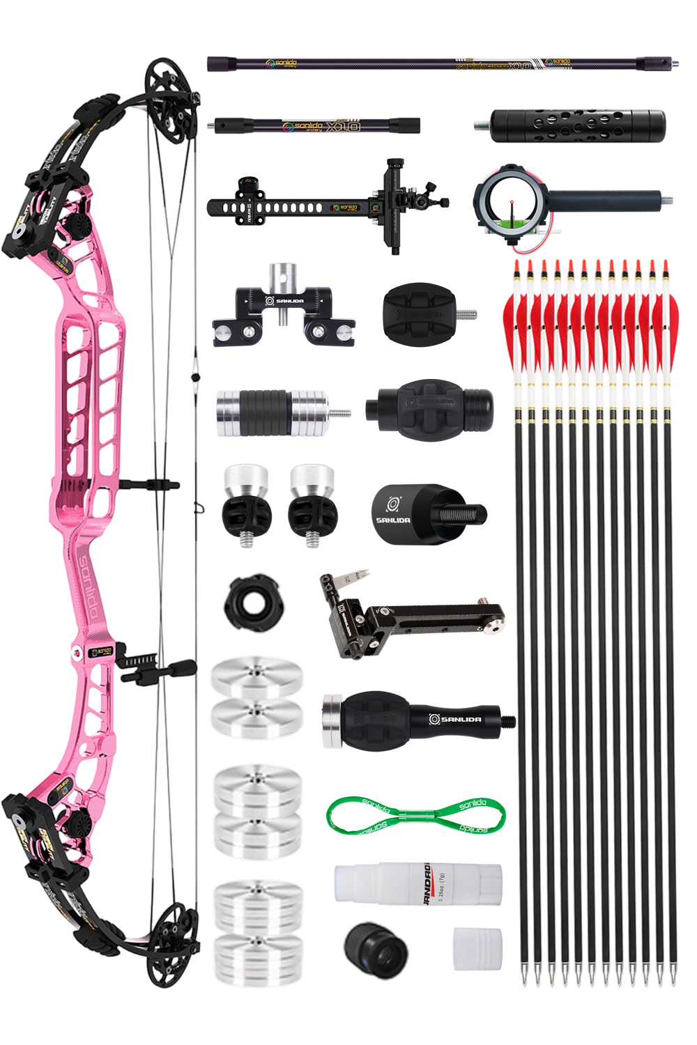 Sanlida 40″ ATA Hero 10 ΙΙ 30-70Lbs Target Compound Bow Kit