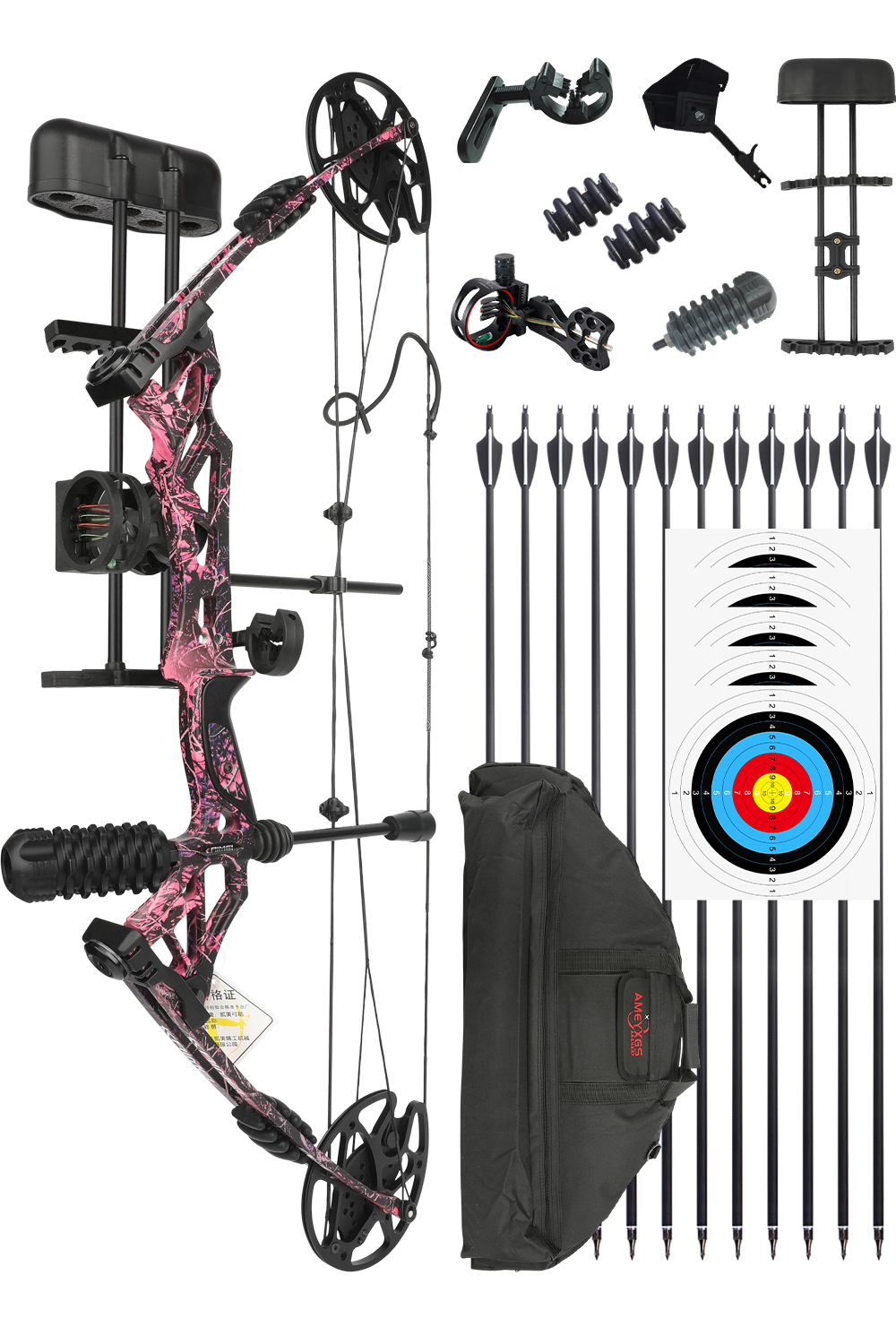 Kaimei Han 30-60Lbs Archery Hunting Compound Bow Set-Lokearchery