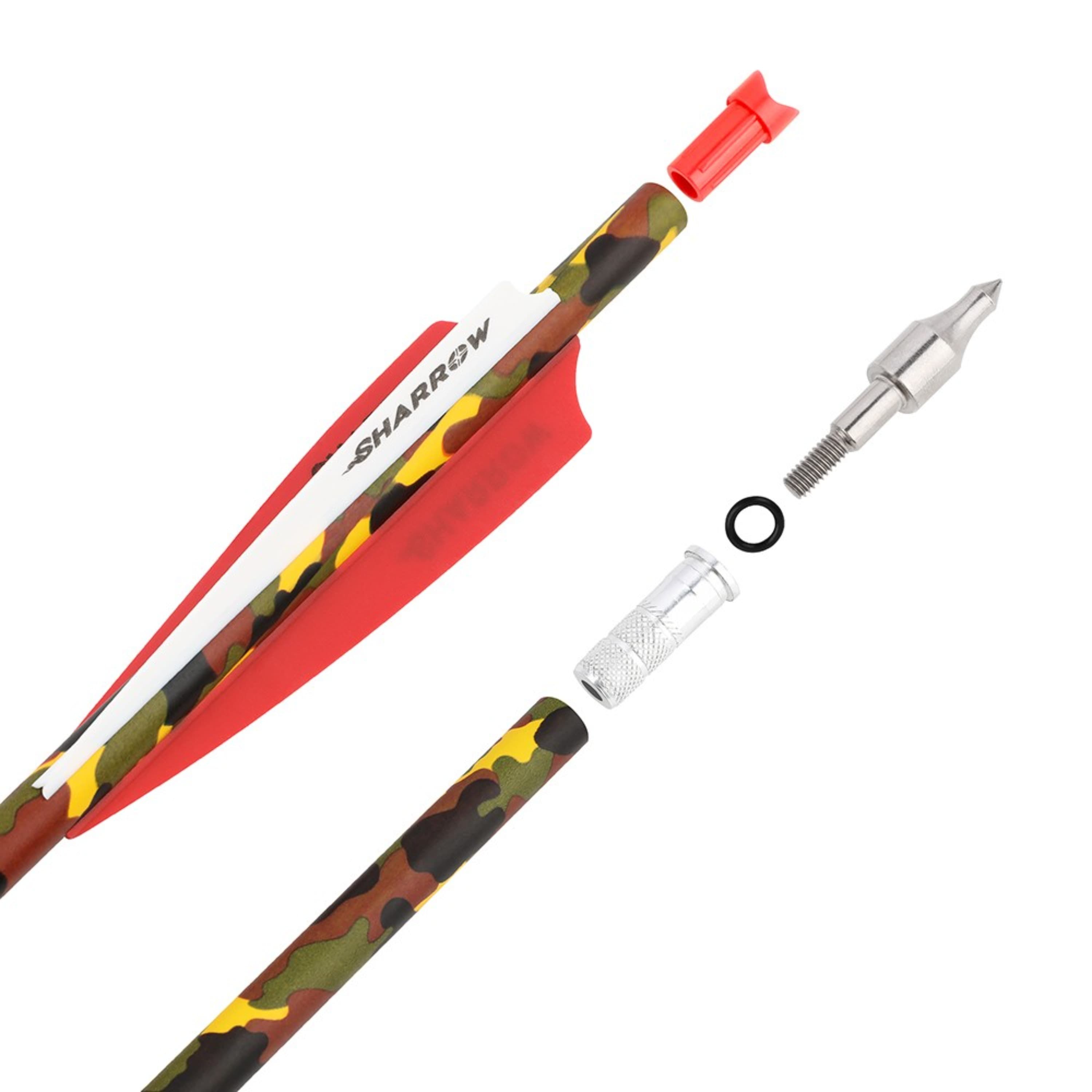 Sharrow Carbon Crossbow Bolts 20-Inch Hunting Arrows Set