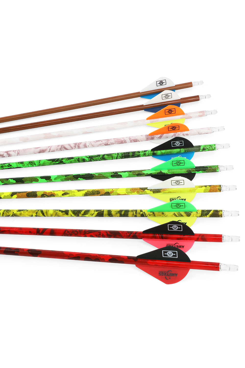 Ameyxgs Camo Carbon Arrows 500 Spine for Compound & Recurve Bows