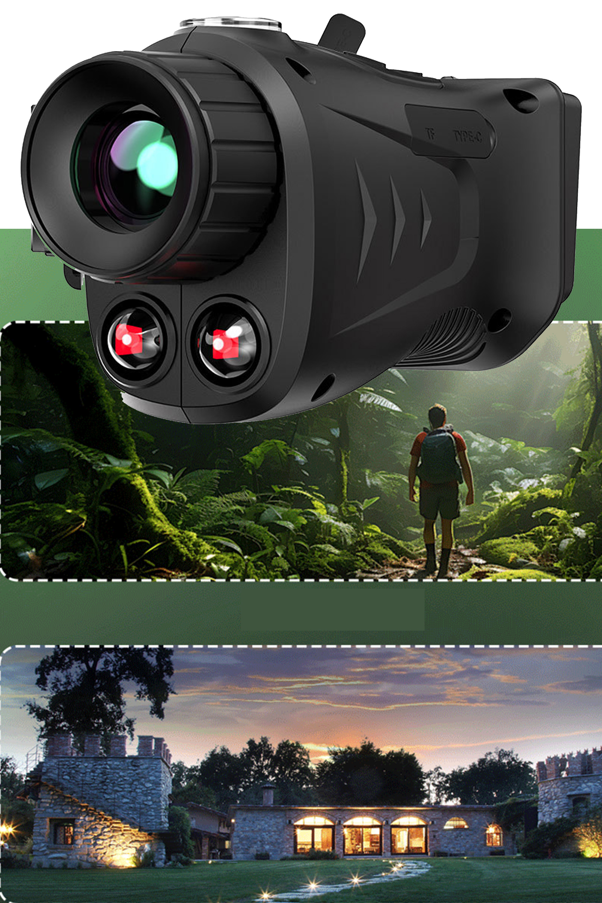 Digital Night Vision Monocular with Dual IR Recording Long Endurance