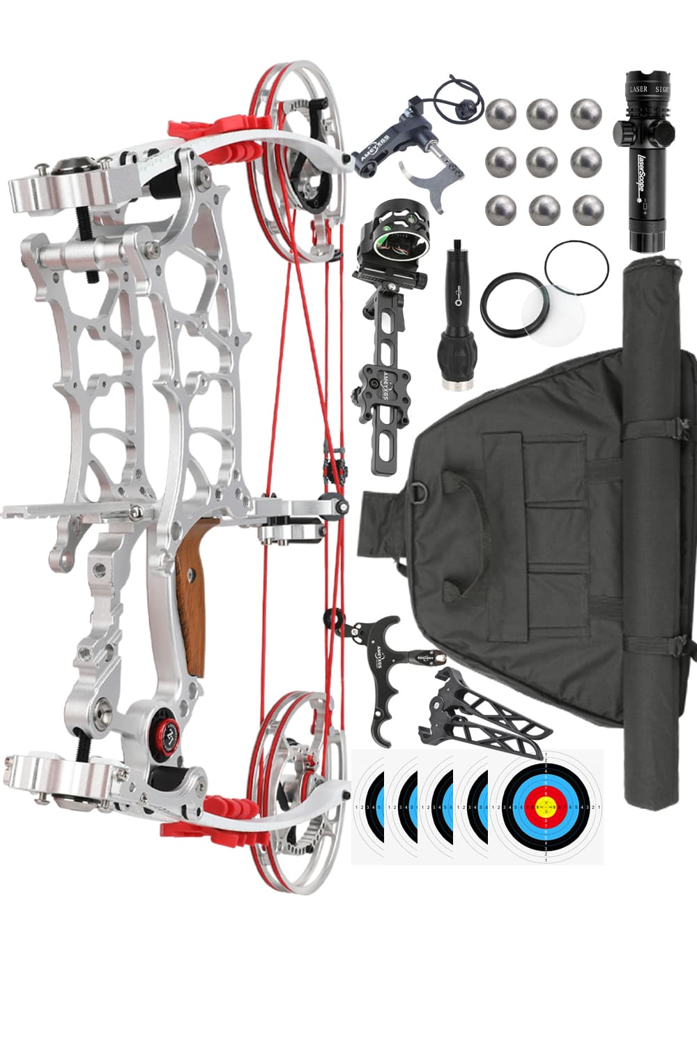 Toulu 30-75Lbs CNC Hunting Dual-Purpose Compound Bow Set
