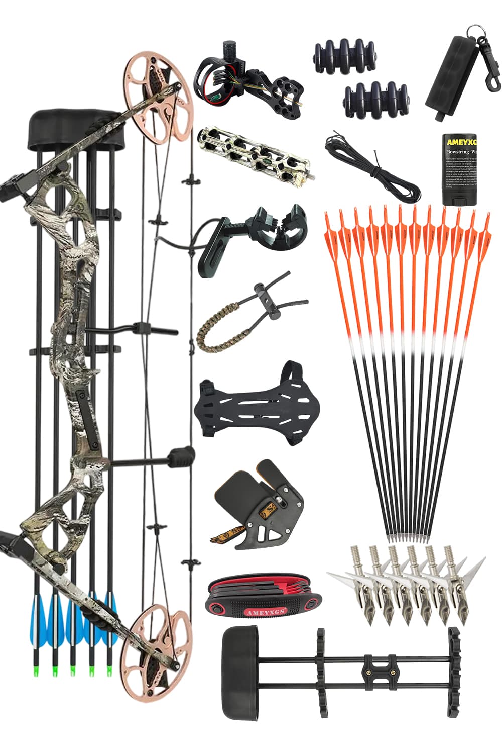 Junxing M193 0-70Lbs Archery Hunting Compound Bow Set-Lokearchery