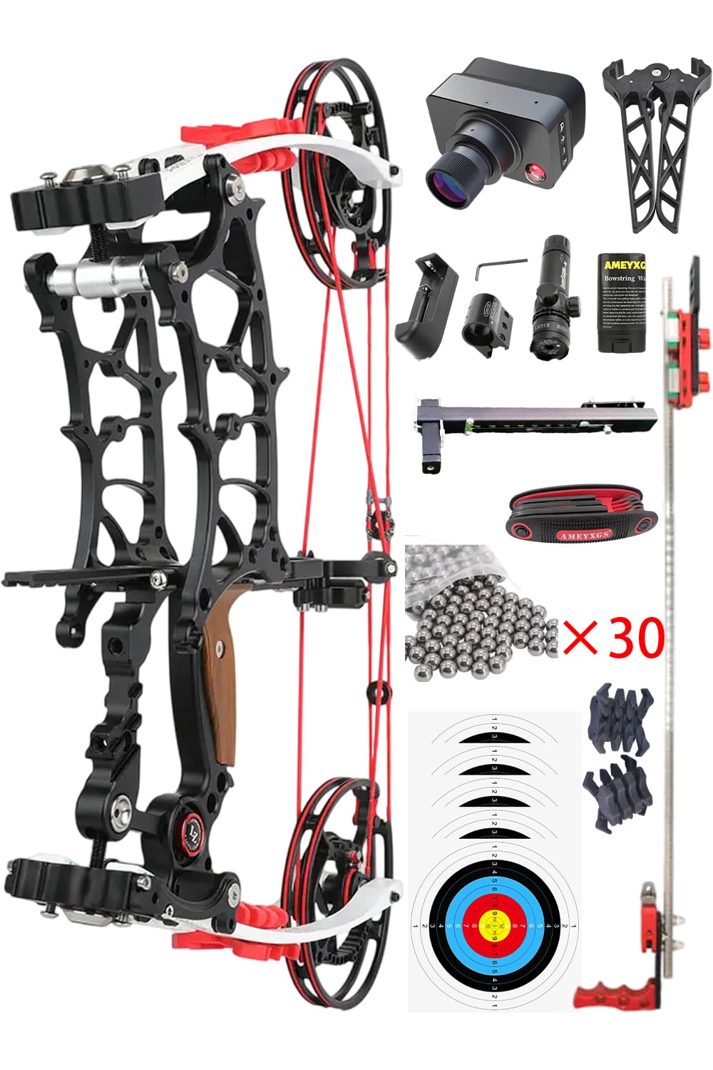 17" RH LH 30-75 lbs Compact Ball Bearing Compound Bow Set-Lokearchery