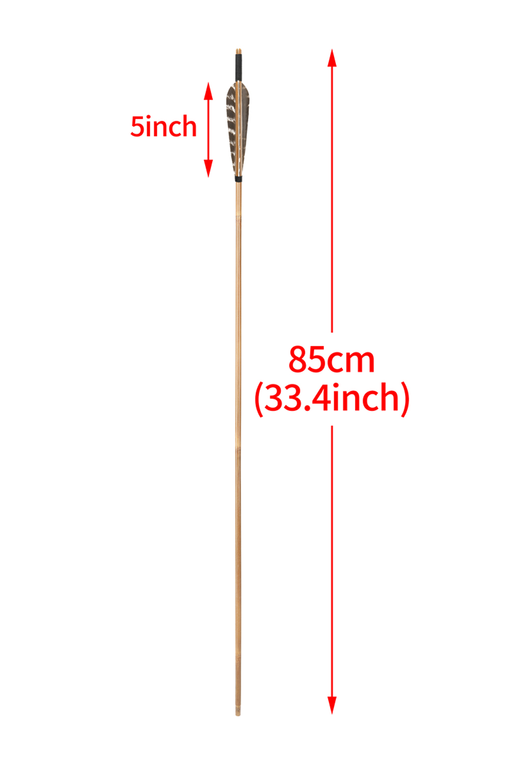 33" Arrow Shaft 5" Snow Bamboo Arrow Shaft for Recurve Bows-Lokearchery