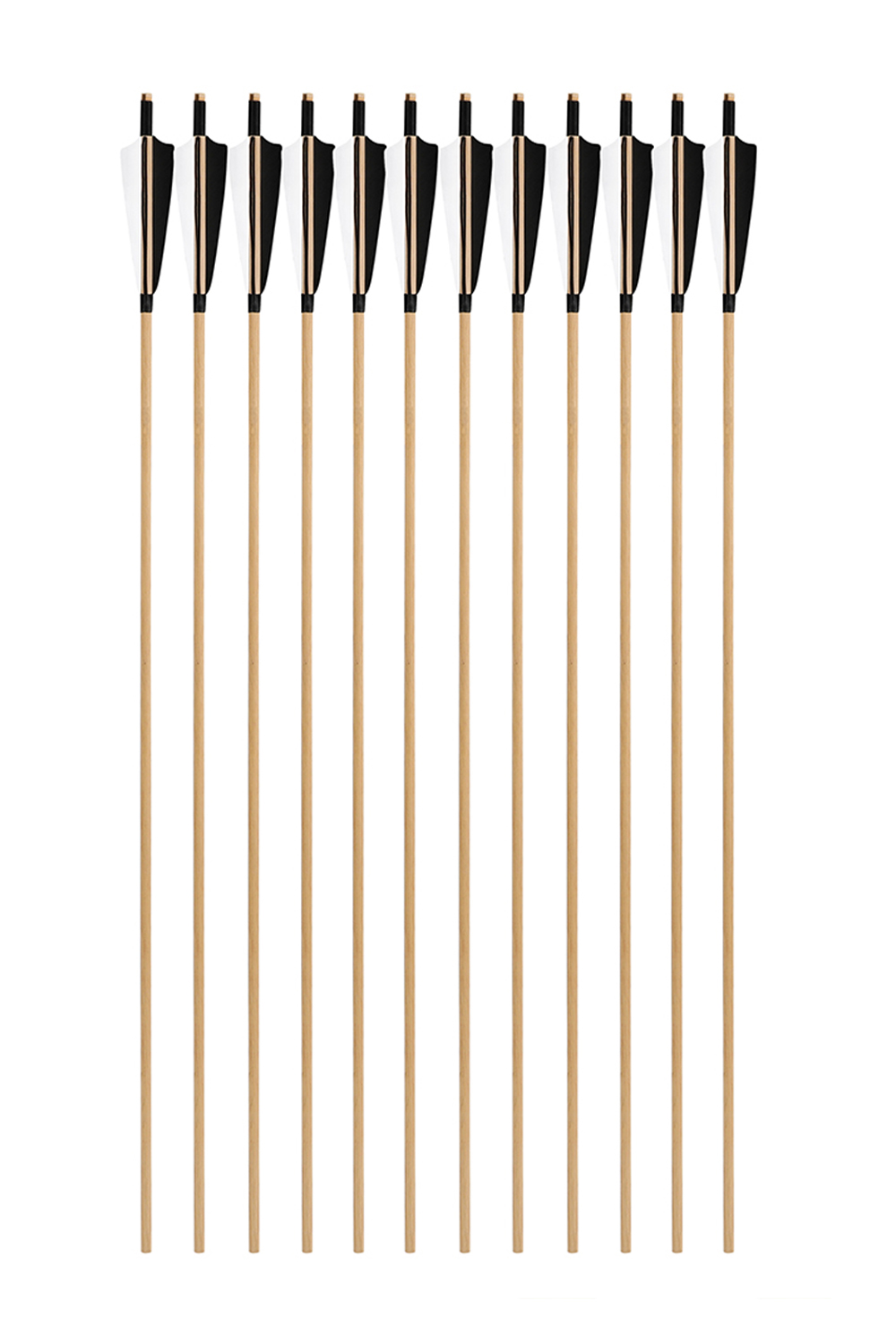 31" Arrow Shaft 5" Real Feather Wooden Arrow Shaft-Lokearchery