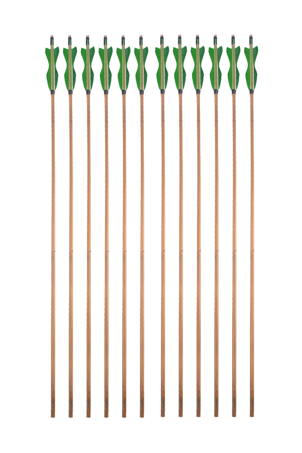 8mm Hunting Bamboo Arrows Shaft with 5" Turkey Feather-Lokearchery