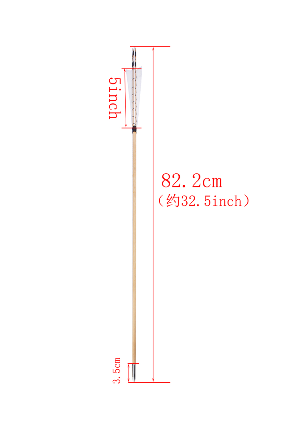 32” Traditional Wooden Arrow Turkey Arrow Feather-Lokearchery