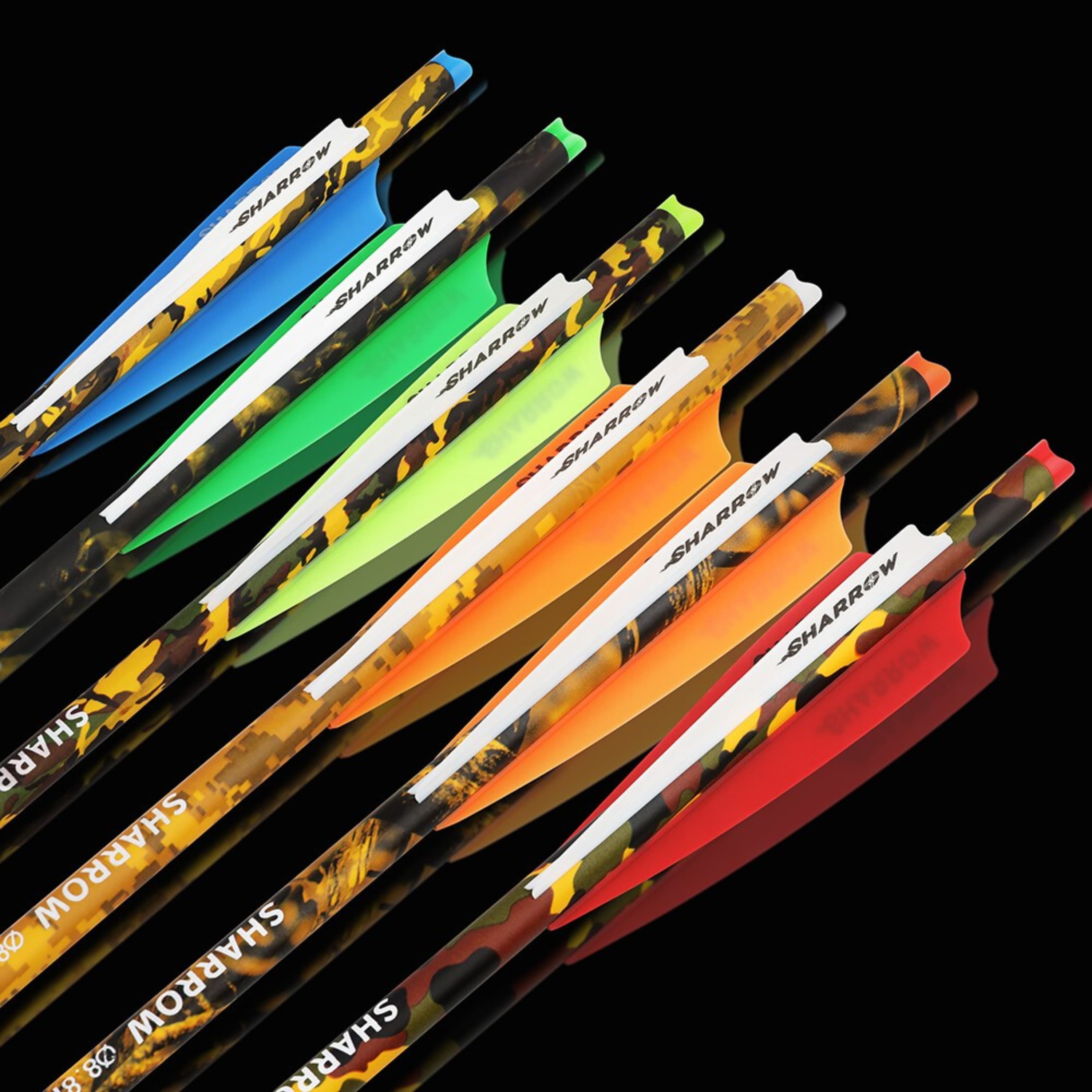 Sharrow Carbon Crossbow Bolts 20-Inch Hunting Arrows Set