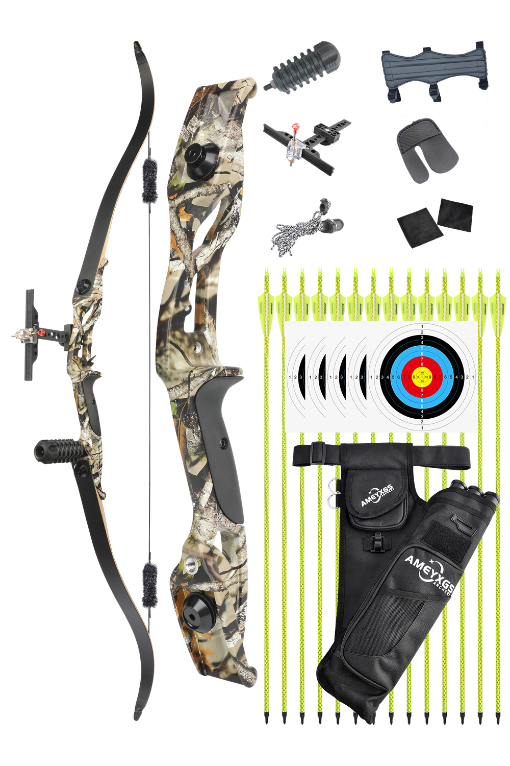 Junxing F179 30-50Lbs Takedown Hunting Recurve Bow Set-Lokearchery