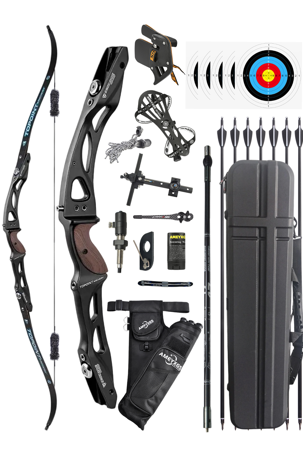 Topoint R10 ILF 18-44Lbs Intermediate Shooter Competitive Recurve Bow Set-Lokearchery