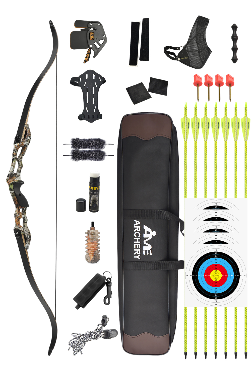 Junxing F185 30-60Lbs Archery Hunting Recurve Bow Set-Lokearchery