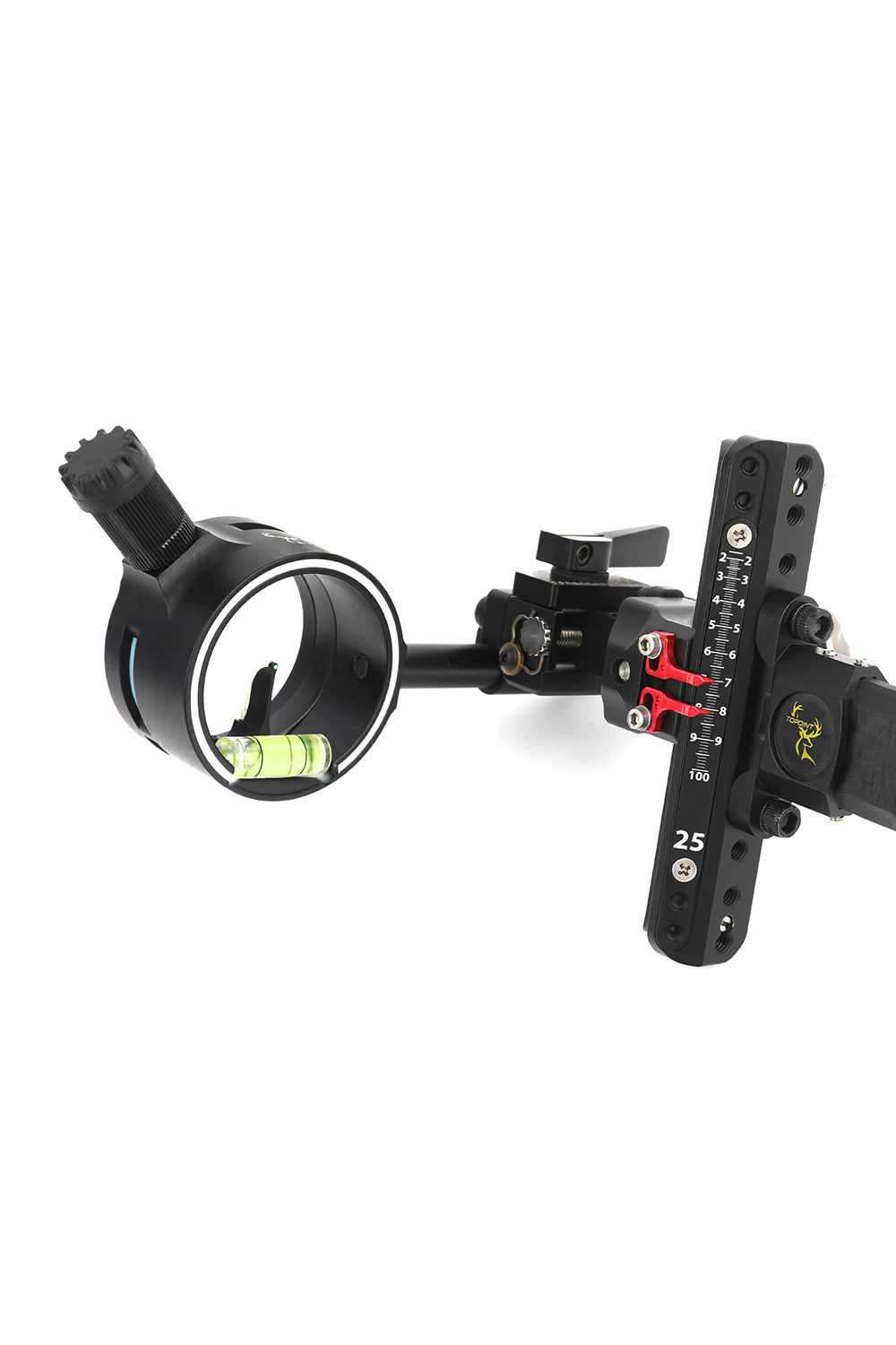 Topoint TX9610 Micro Adjustable Single Pin Carbon Bow Sight-Lokearchery