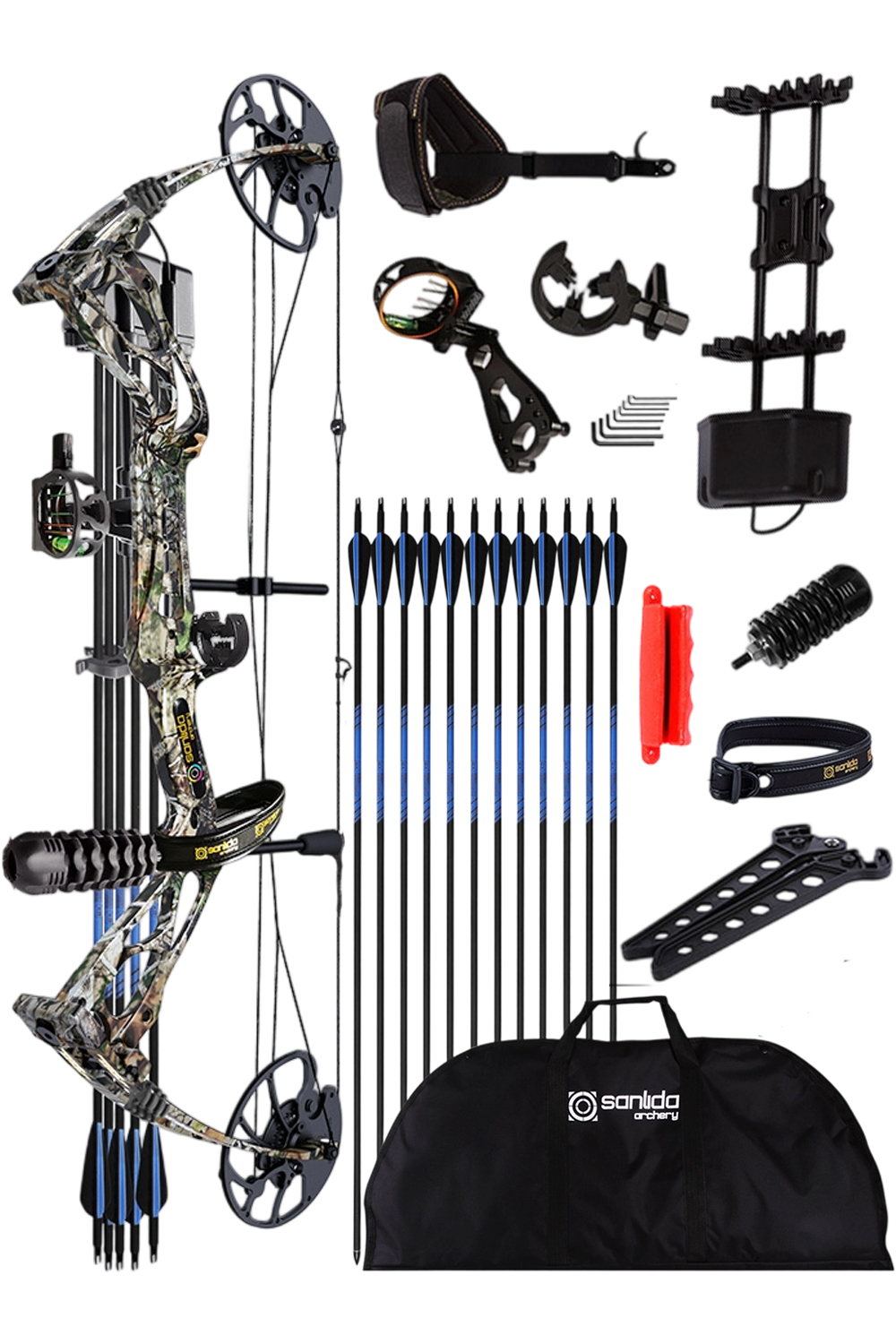 Sanlida Dragon X8 0-70Lbs Archery Hunting Compound Bow Set-Lokearchery