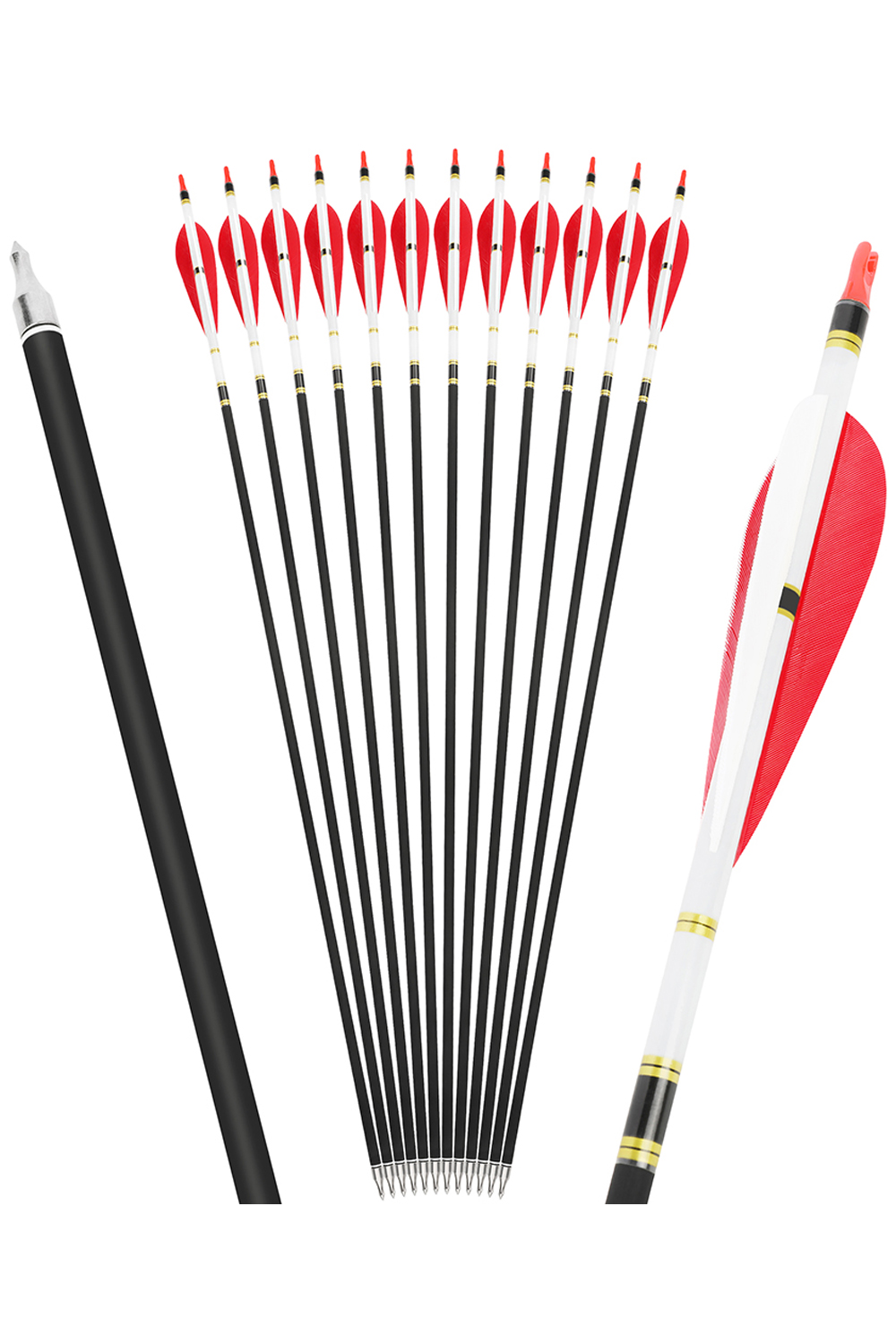 31 inch Carbon Fiber ID 6.2mm Archery Hunting Carbon Arrows-Lokearchery