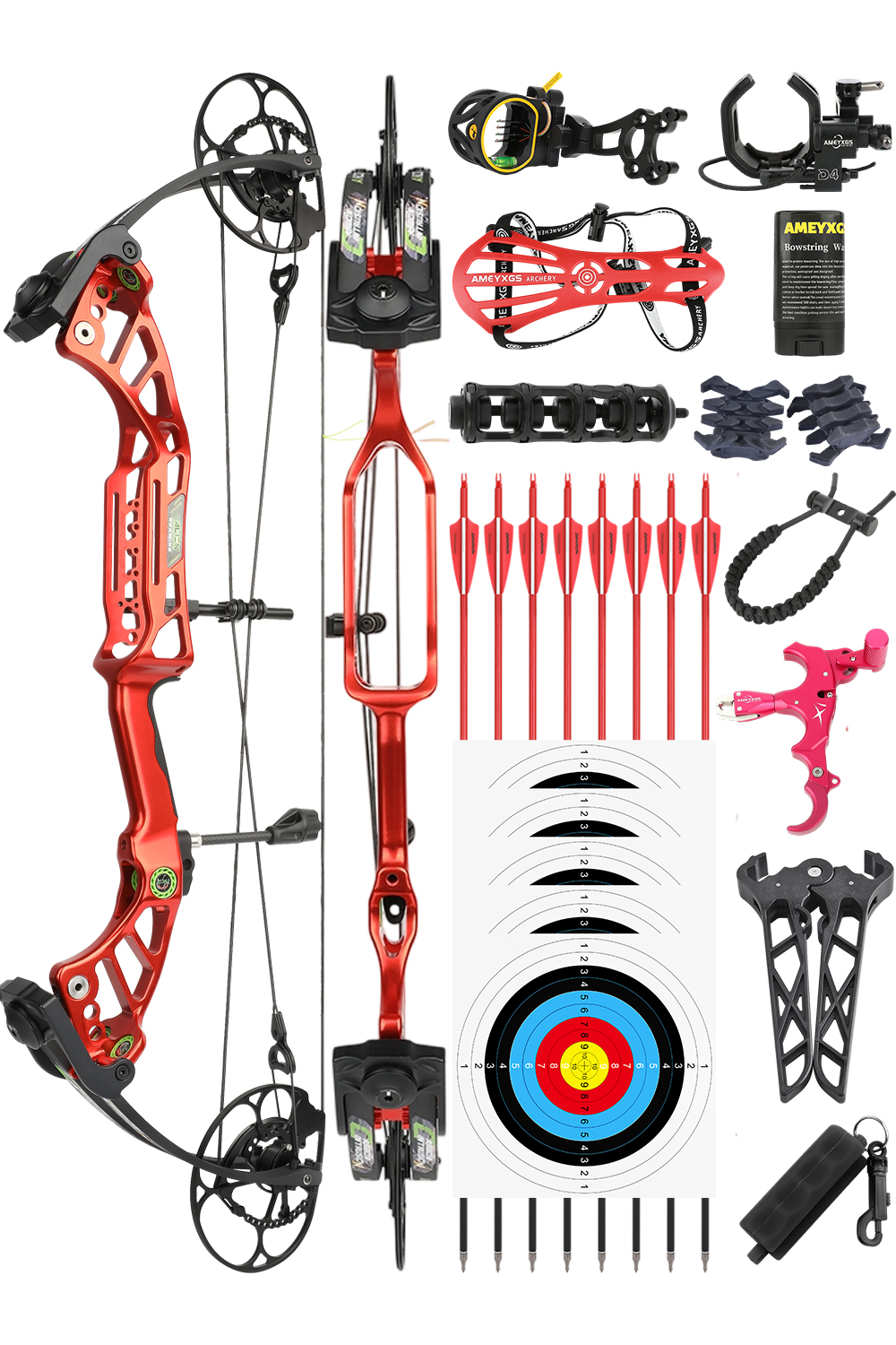 Alien 40-75Lbs Aluminum Alloy CNC Hunting Compound Bow Set