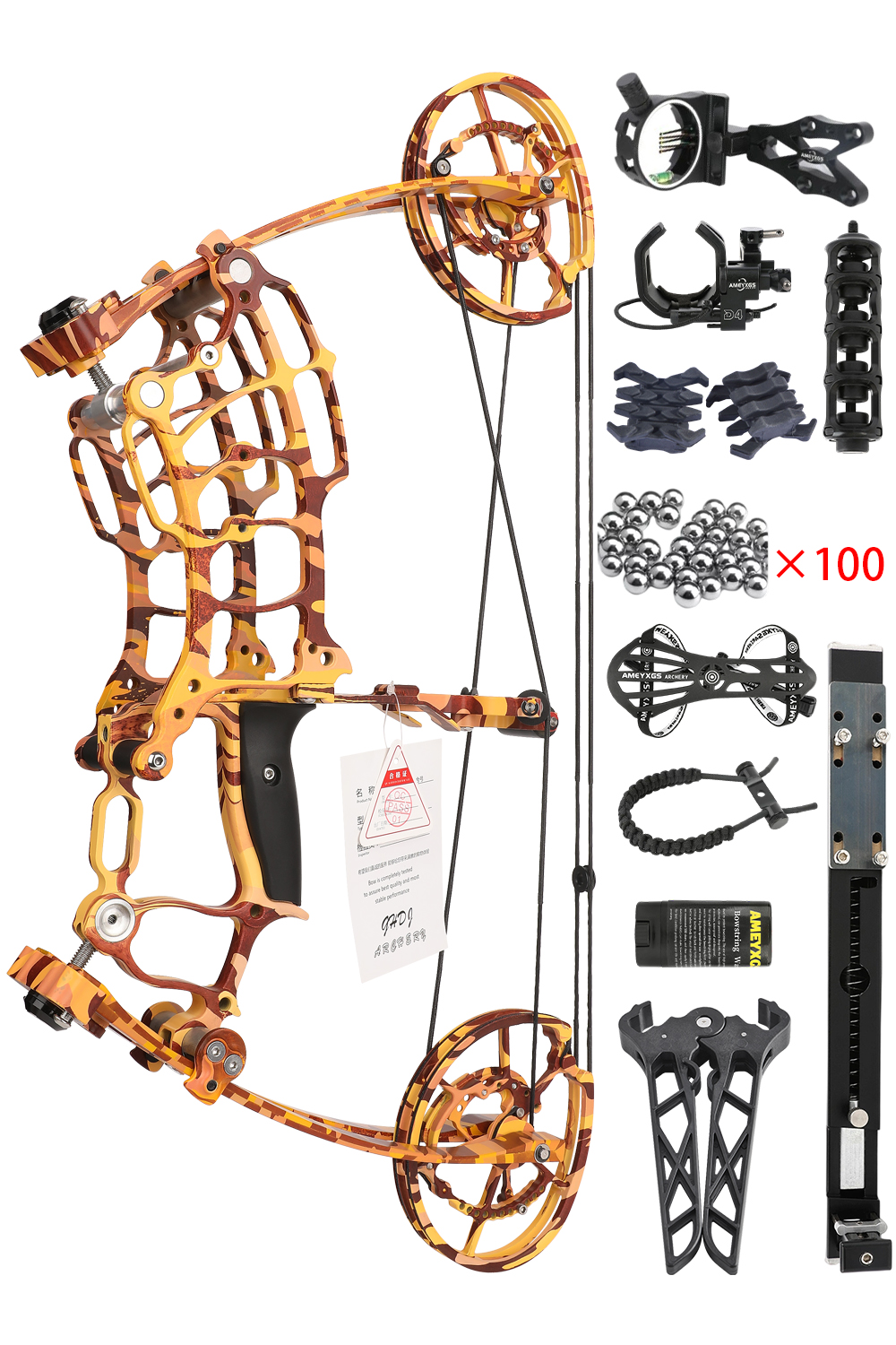 Villain 30-70Lbs CNC Ball Bearing Dual-Purpose Compound Bow Set