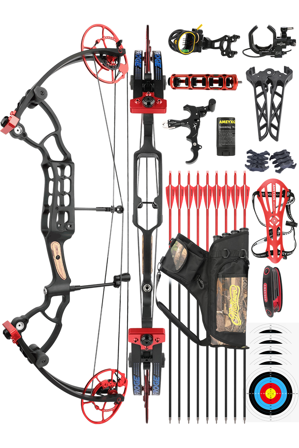 Toulu 45-70Lbs CNC Aluminum Hunting Compound Bow Set RH LH 