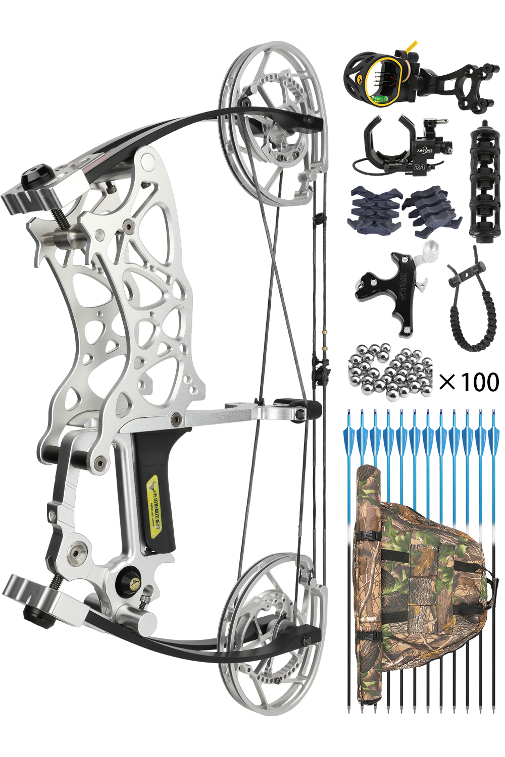 Robin King Bull 201 35-70Lbs Hunting Ball Bearing Compound bow Set RH LH