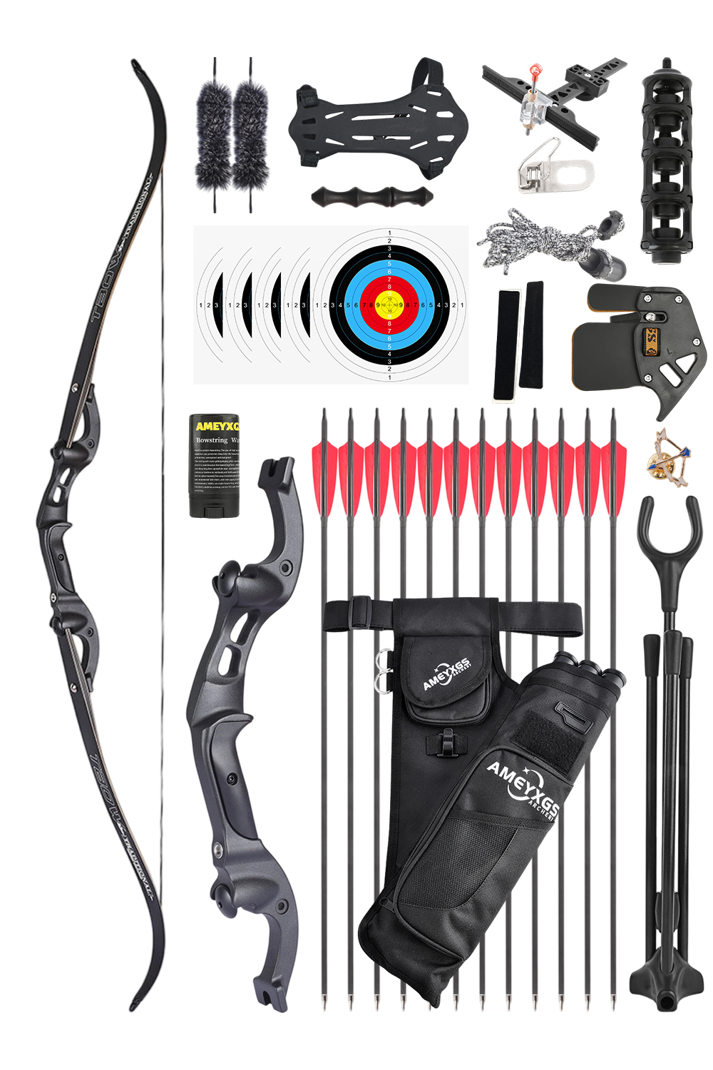 Junxing H3 25-60Lbs Aluminum Alloy Hunting Recurve Bow Set