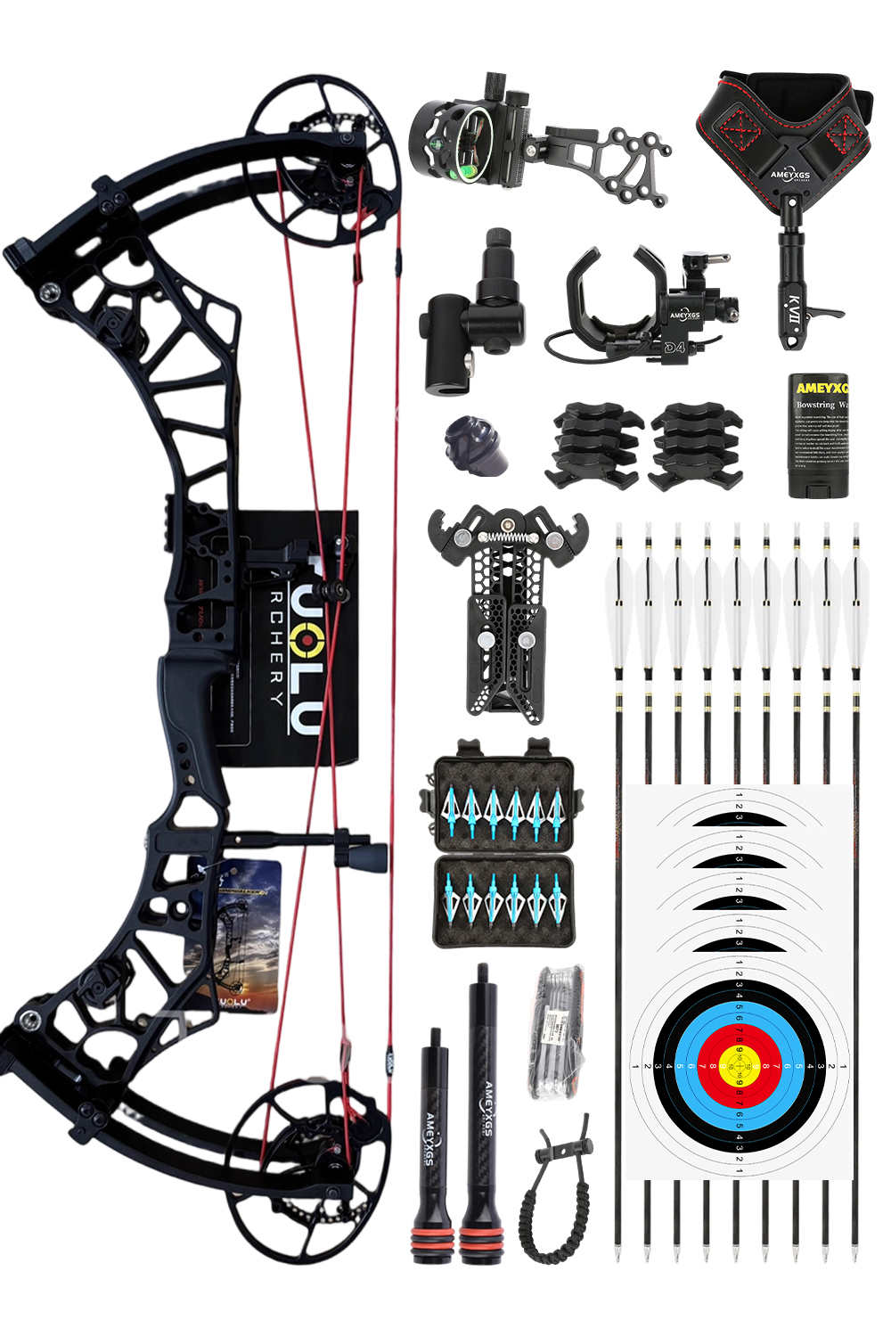Toulu 40-80Lbs CNC Archery Target Hunting Compound Bow Set