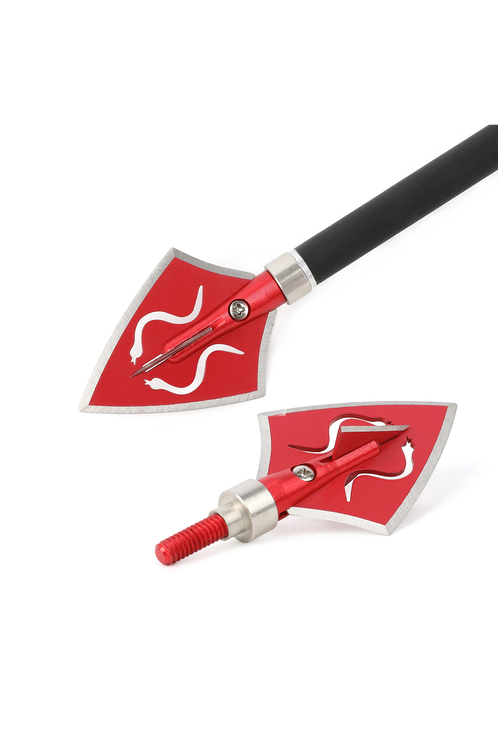 128 Grain Stainless Steel Screw-In Points Hunting Blade Arrowhead