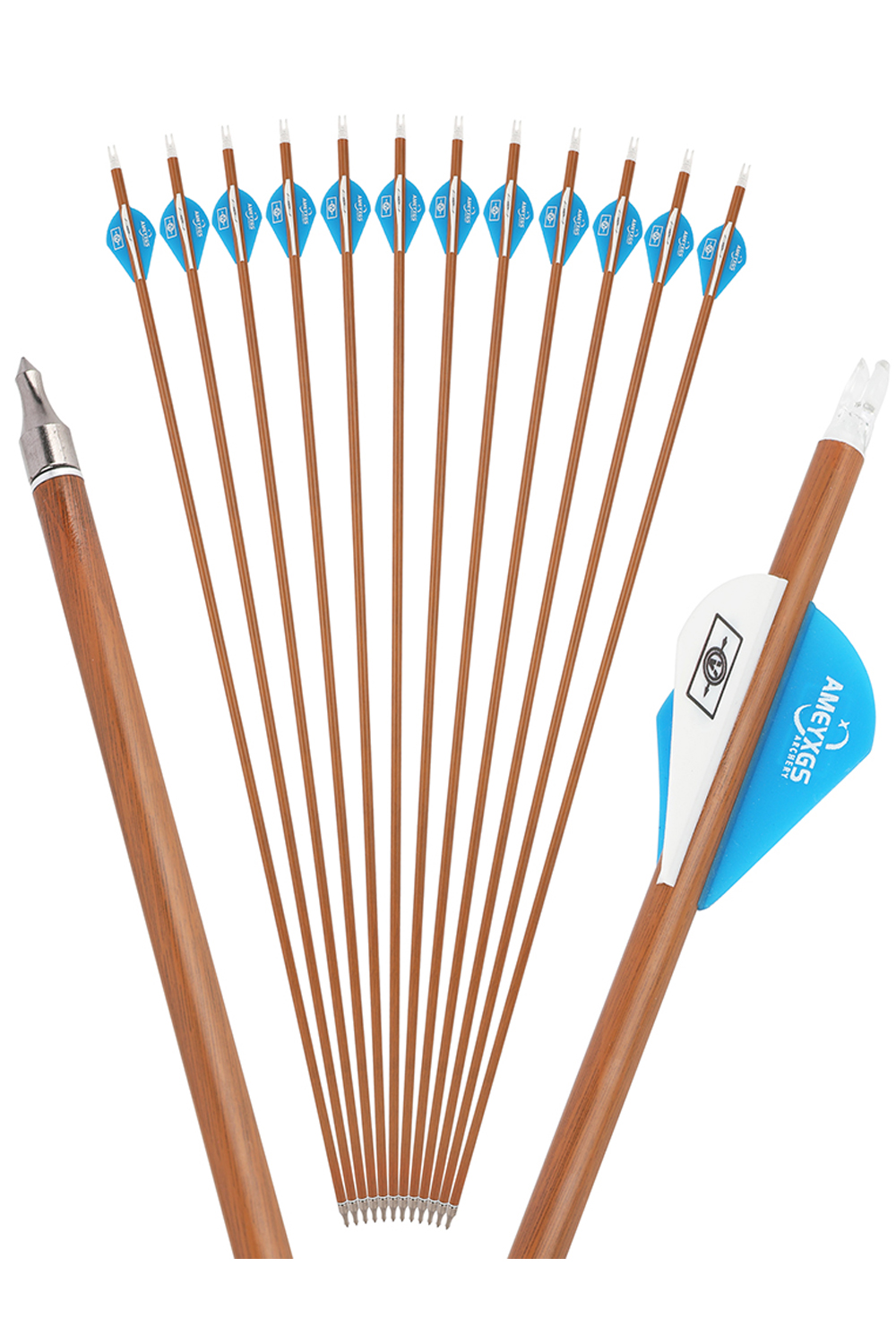 Ameyxgs 30" Compound Bow 500 Spine Hunting Carbon Arrows